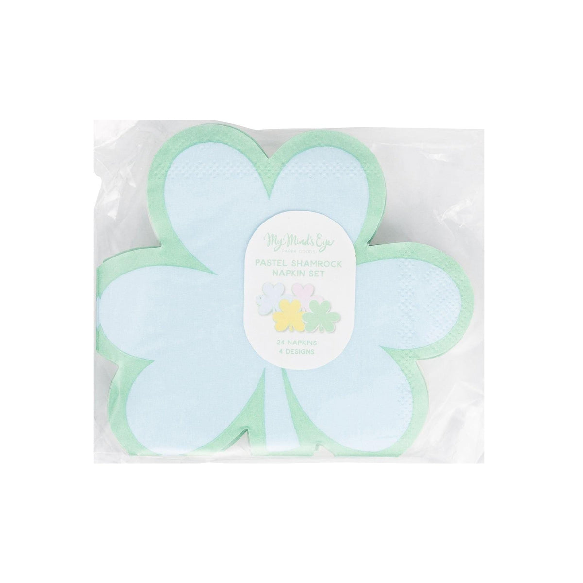 Pastel Shamrock Cocktail Napkins 24ct - Stesha Party
