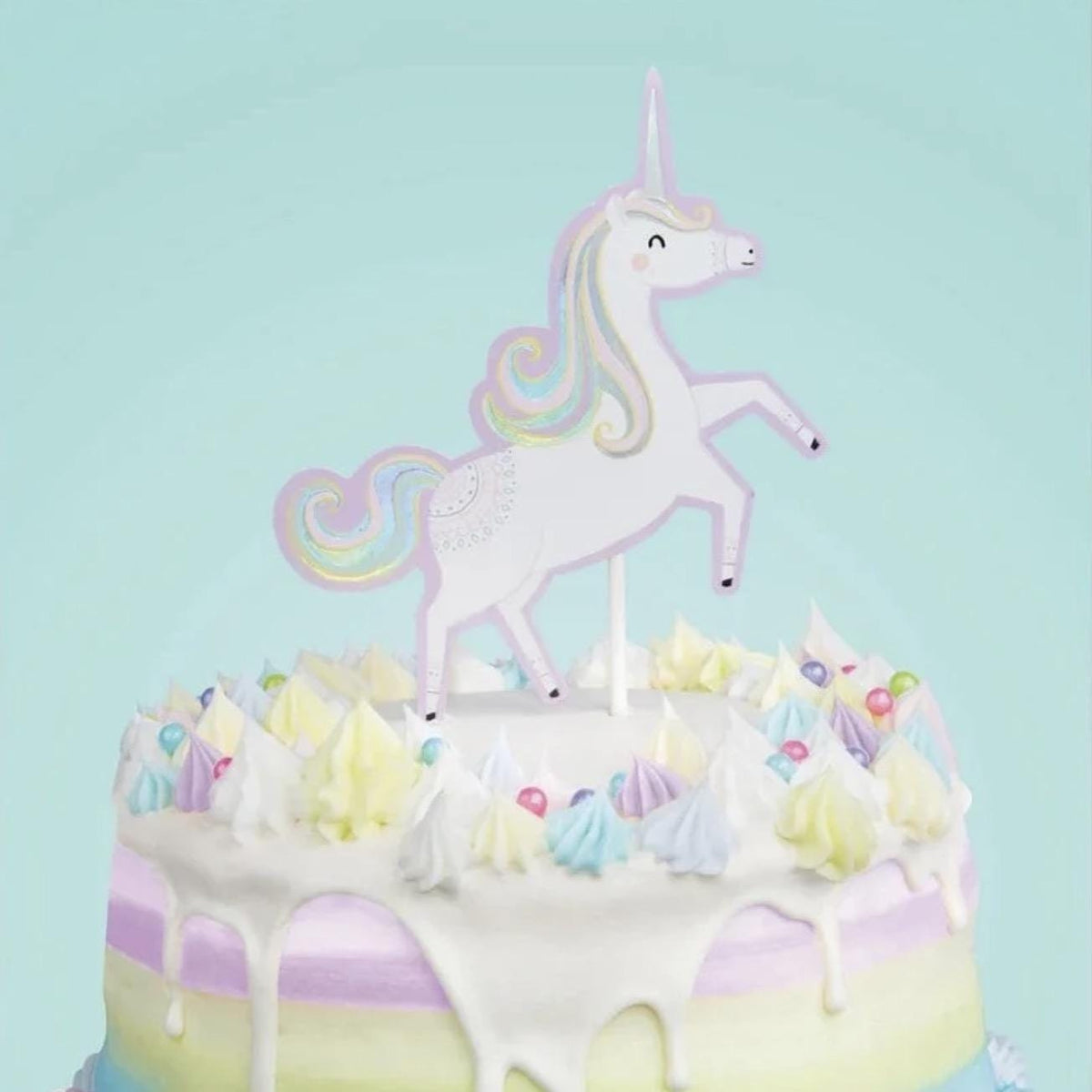 Pastel Unicorn Cake Topper - Stesha Party