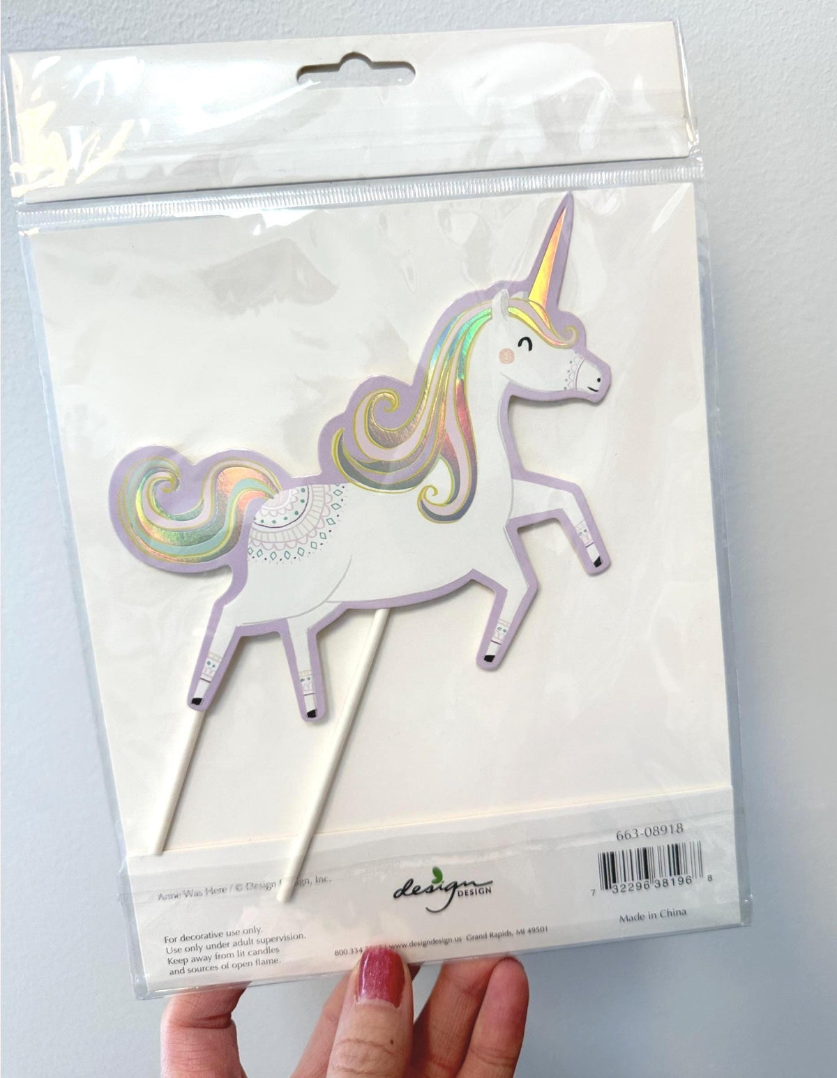 Pastel Unicorn Cake Topper - Stesha Party