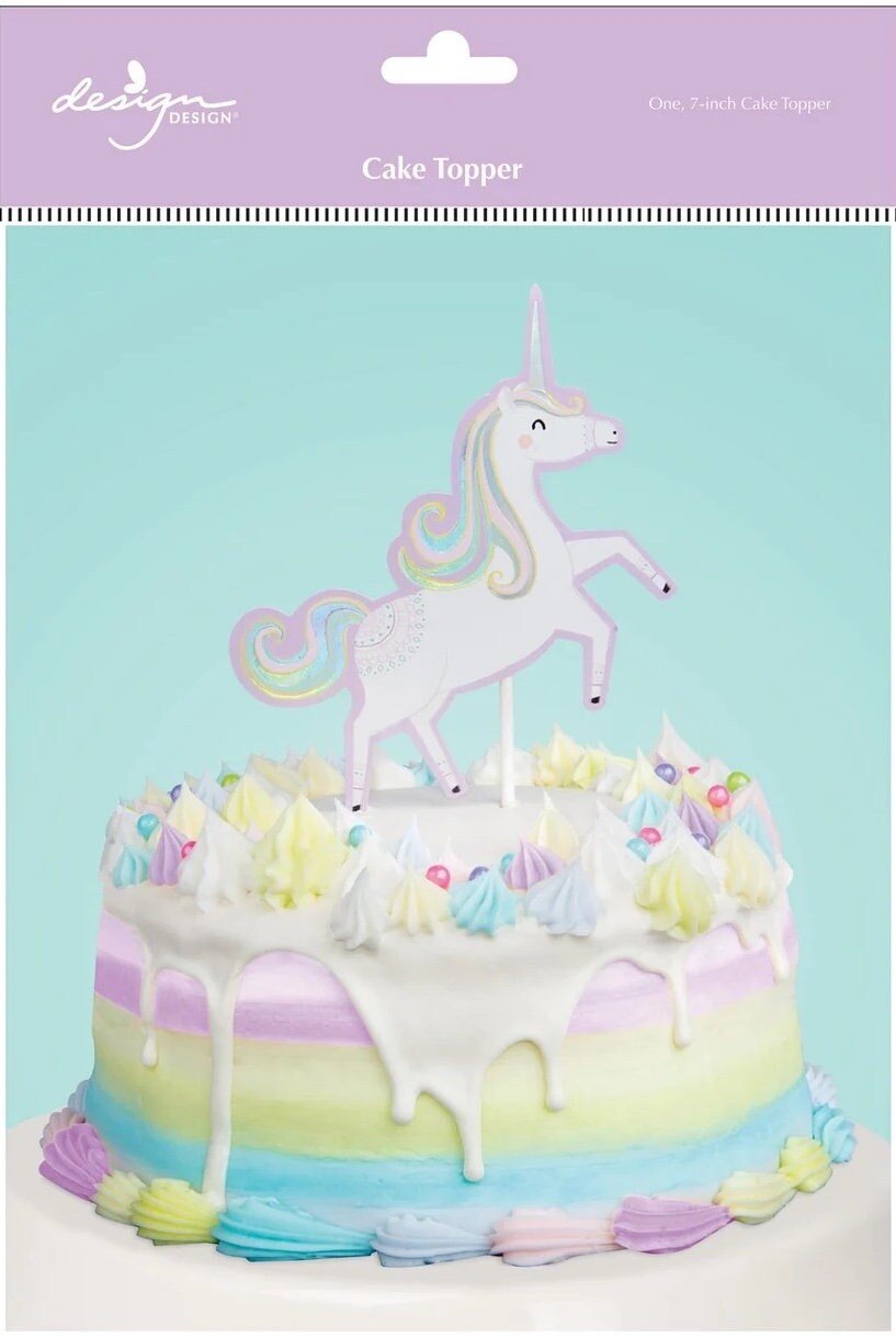 Pastel Unicorn Cake Topper - Stesha Party