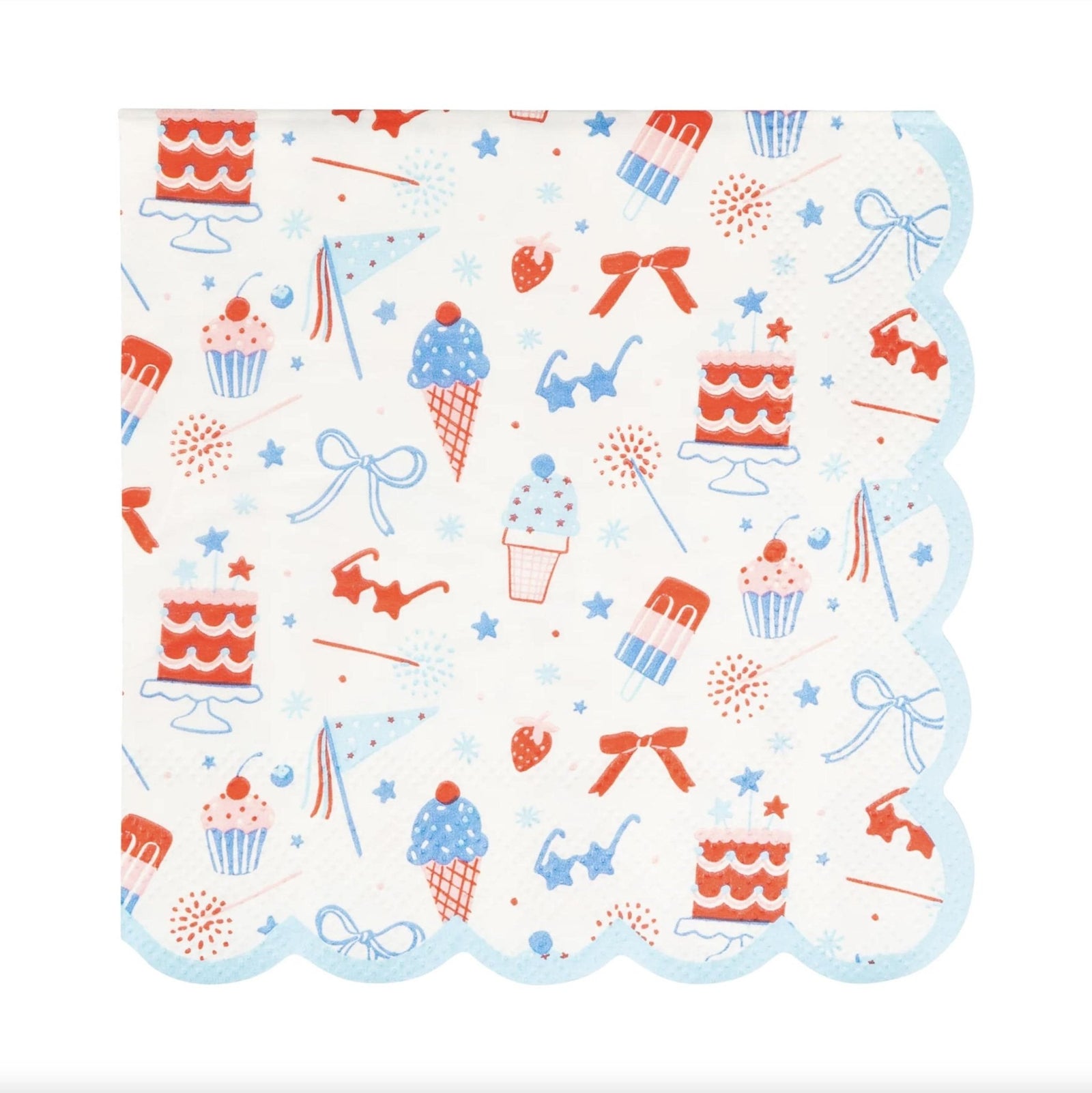 Patriotic 5" Beverage Napkins 24ct - Stesha Party
