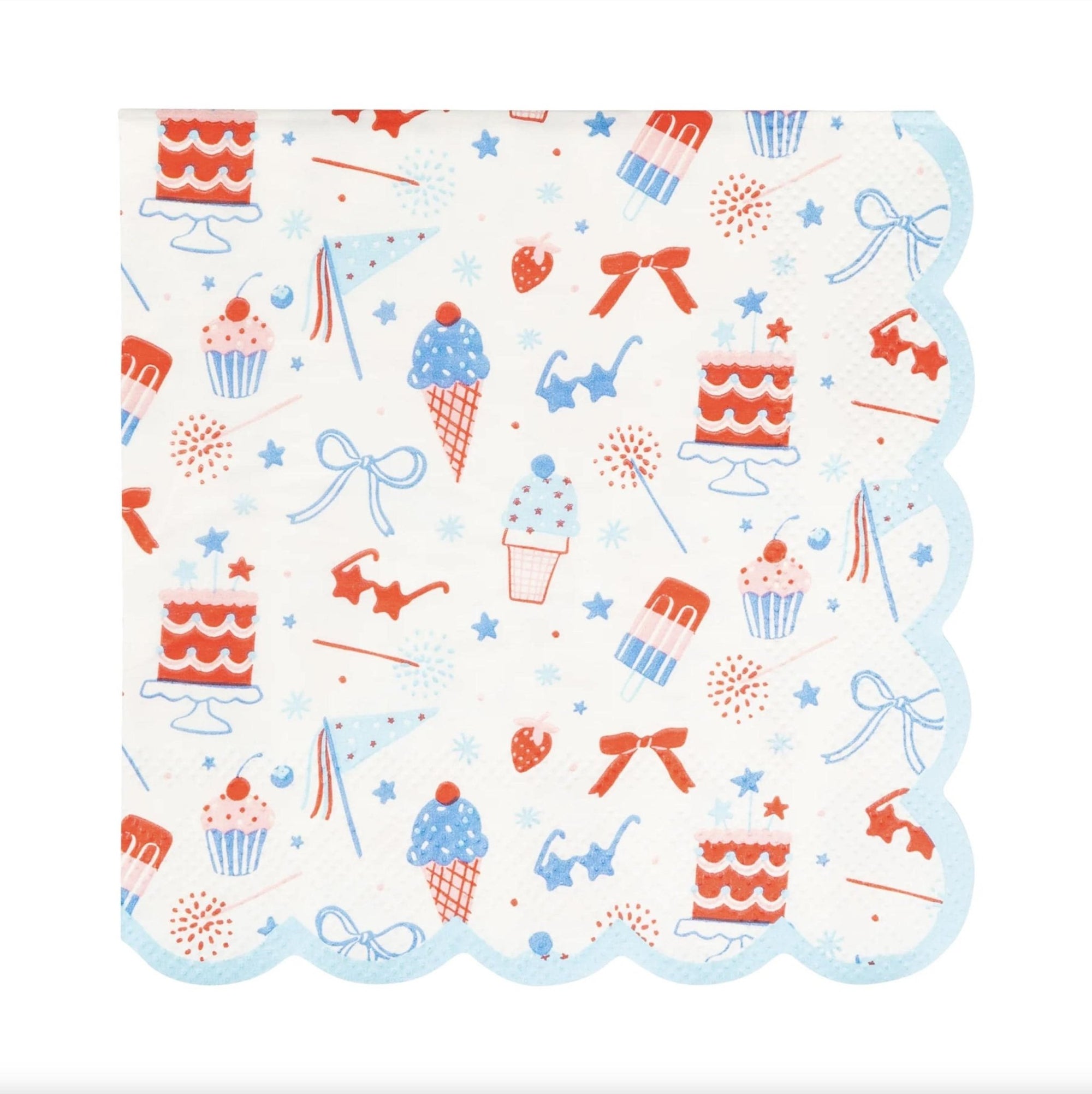 Patriotic 5" Beverage Napkins 24ct - Stesha Party