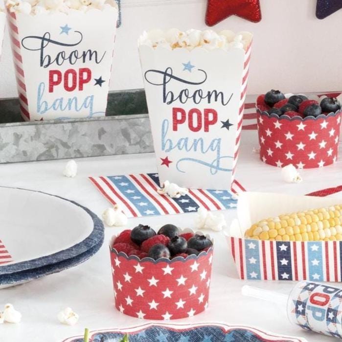 Patriotic Beverage Napkins 16ct - Stesha Party