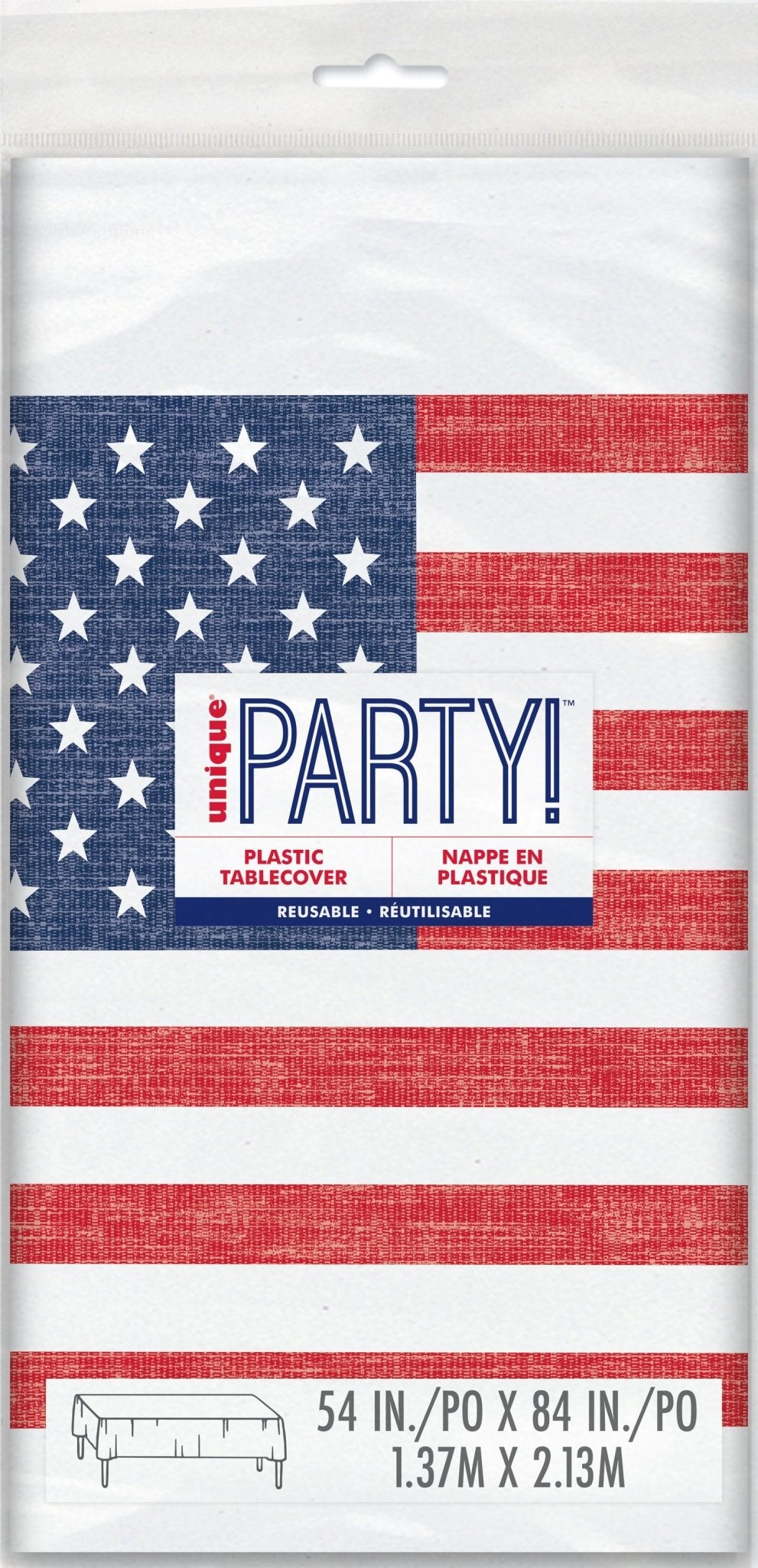 Patriotic Flag Plastic Tablecloth - Stesha Party