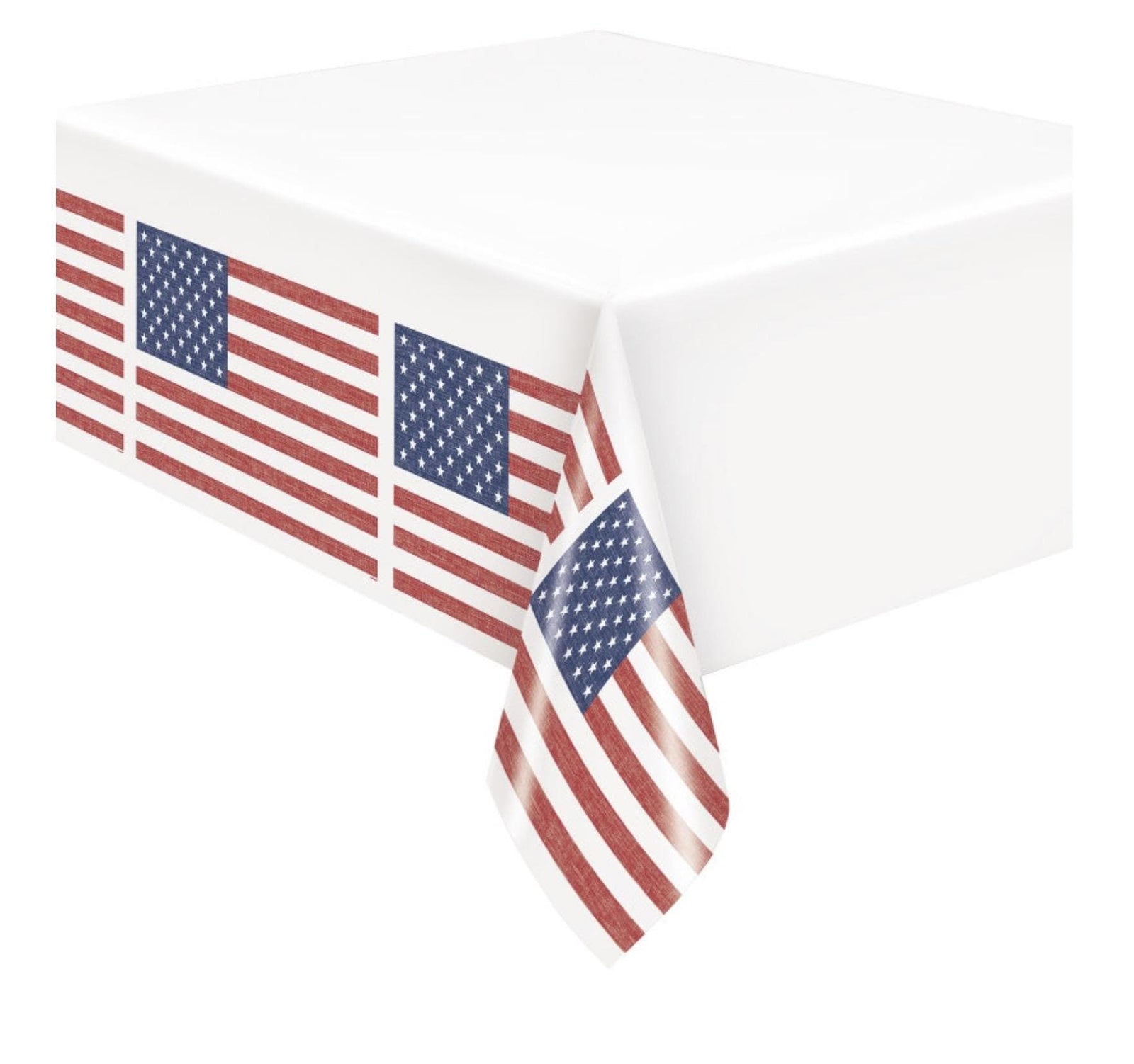 Patriotic Flag Plastic Tablecloth - Stesha Party