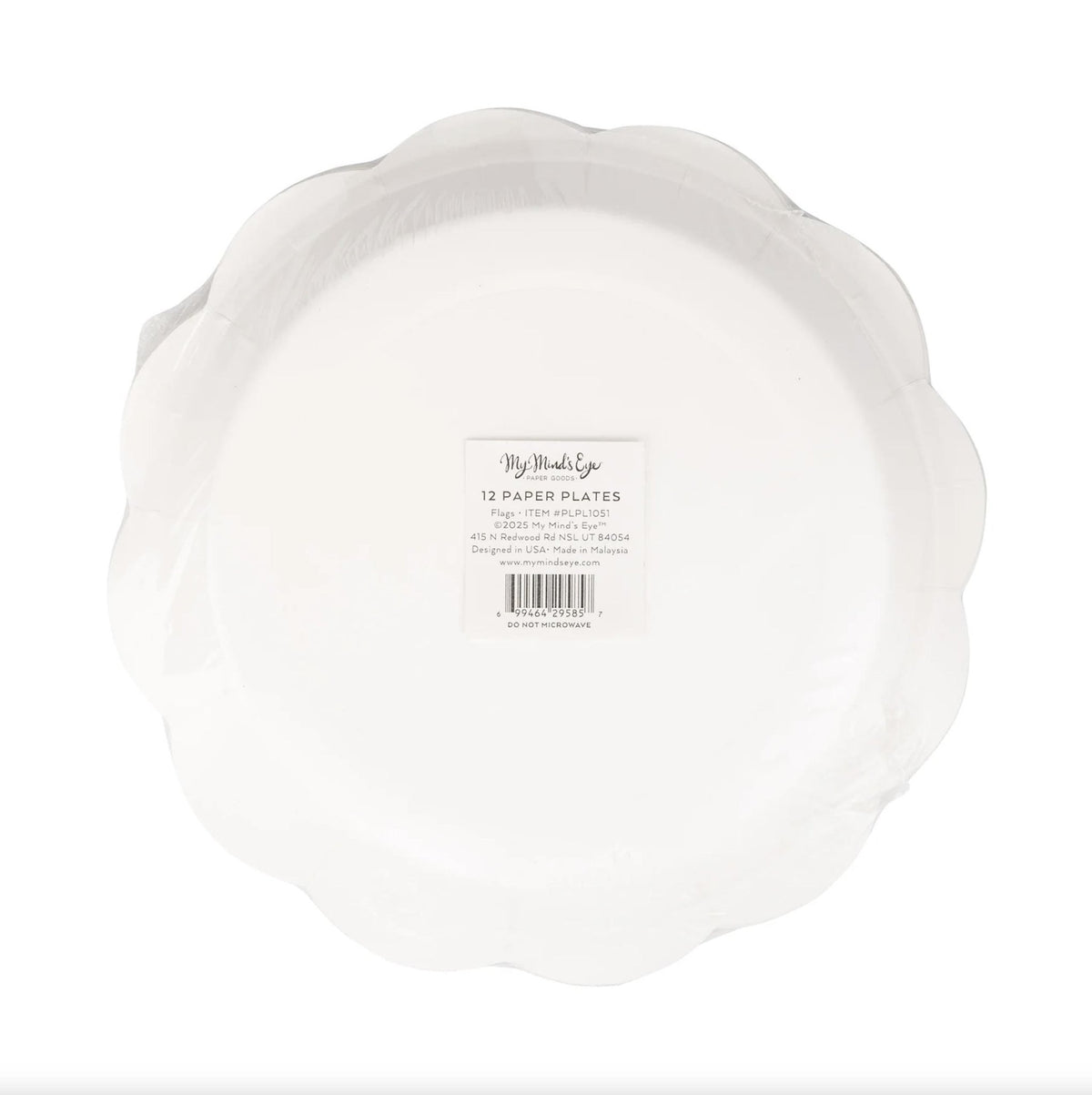 Patriotic Flag Scalloped Plates 8ct - Stesha Party