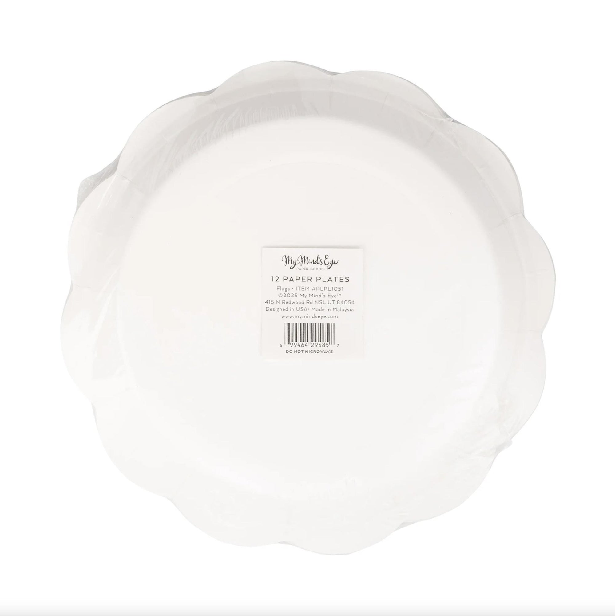 Patriotic Flag Scalloped Plates 8ct - Stesha Party