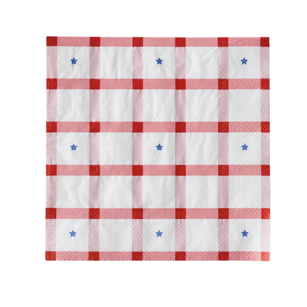 Patriotic Gingham Napkins 20ct - Stesha Party