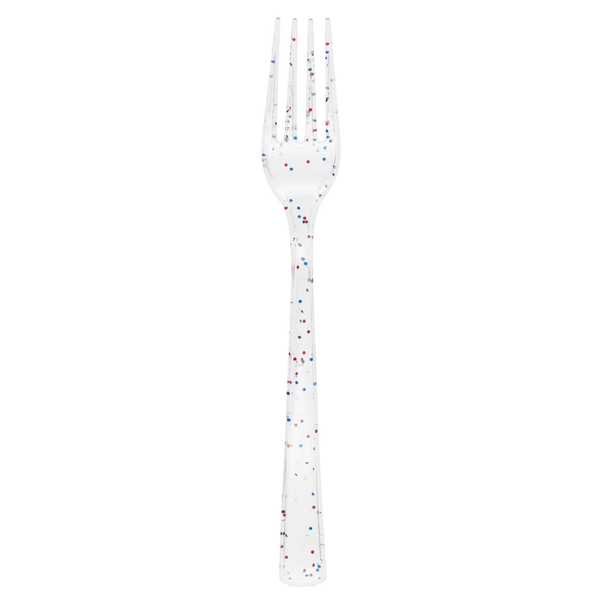 Patriotic Glitter Plastic Forks 18ct - Stesha Party