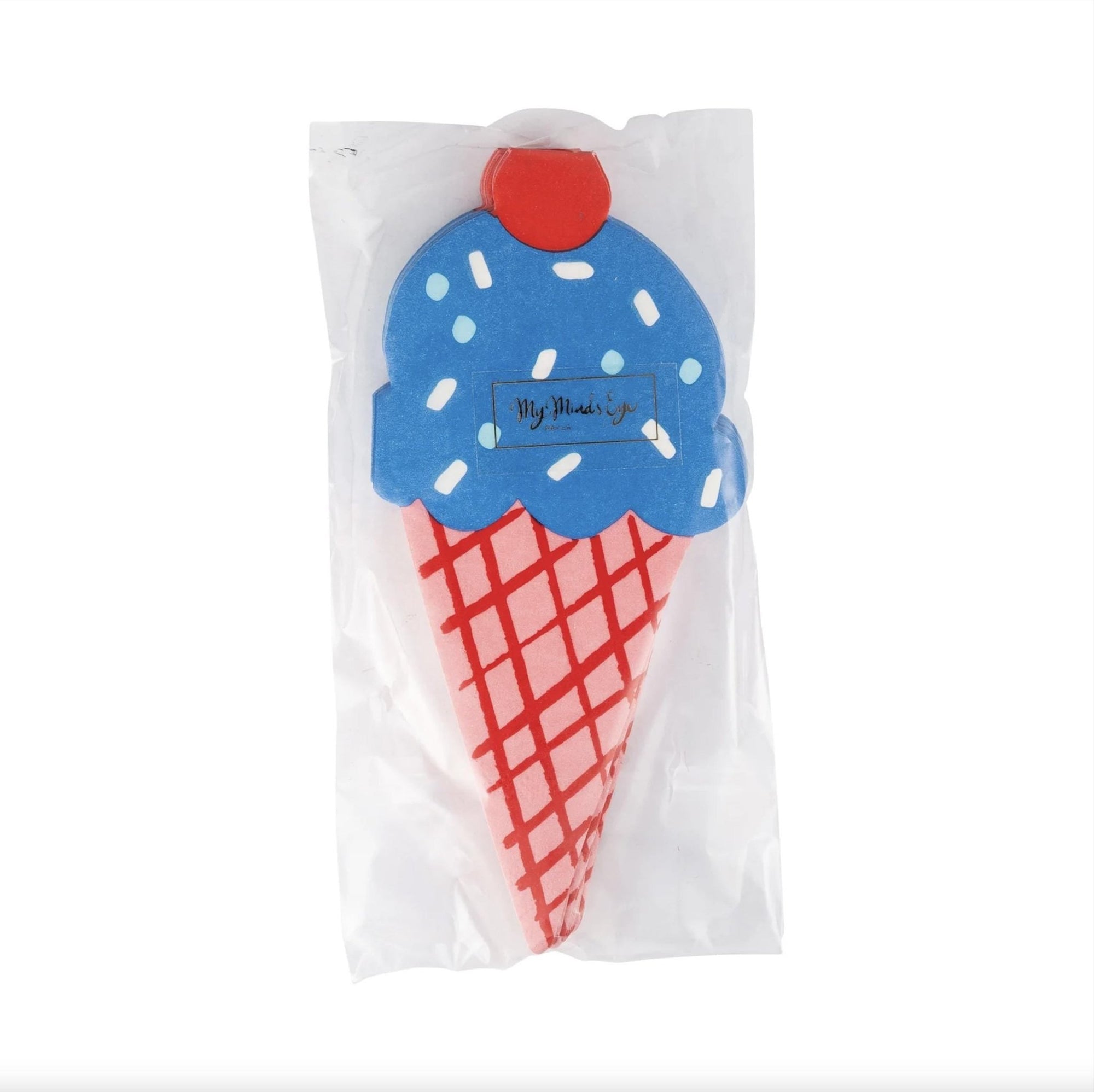 Patriotic Ice Cream Cone Napkins 24ct - Stesha Party