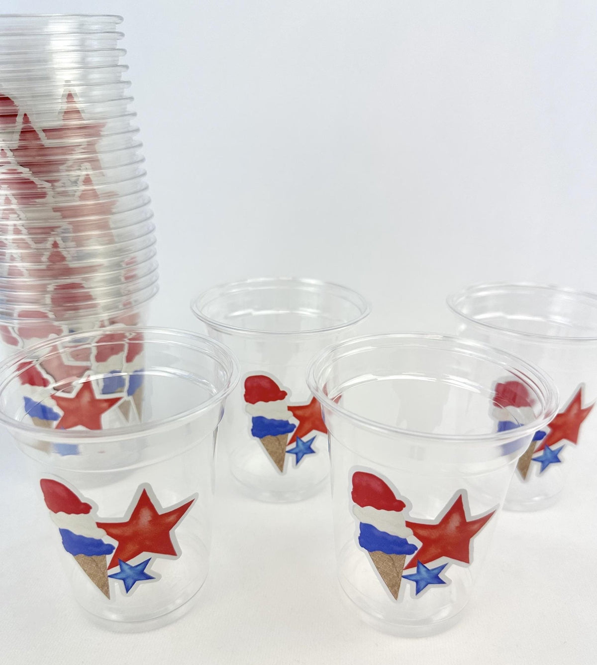 Patriotic Ice Cream Party Cups - Stesha Party