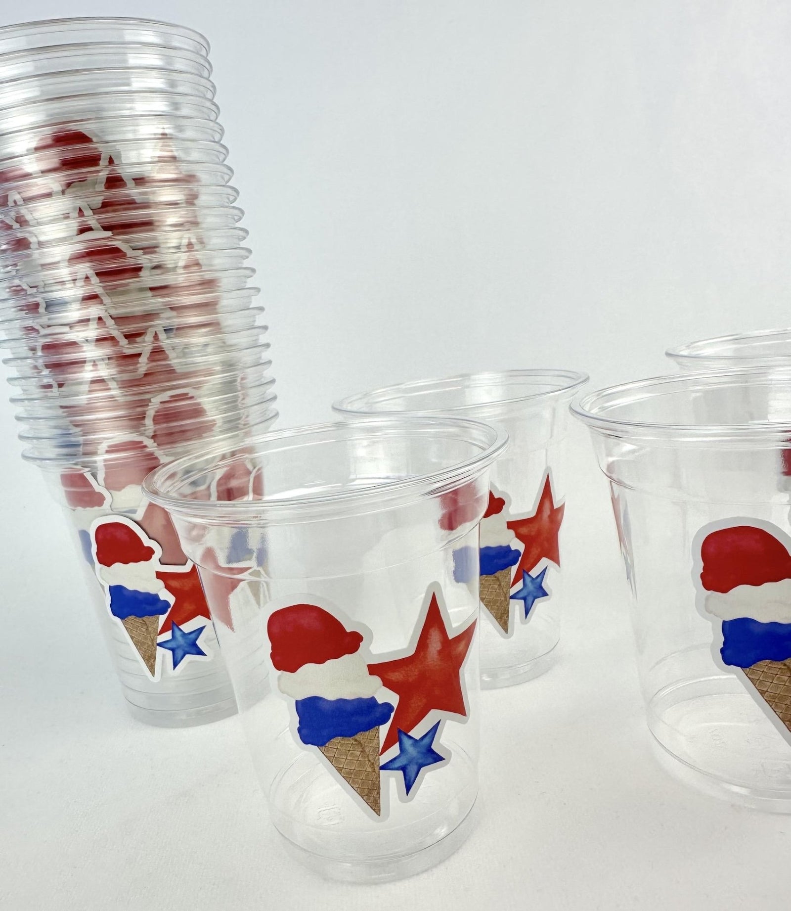 Patriotic Ice Cream Party Cups - Stesha Party