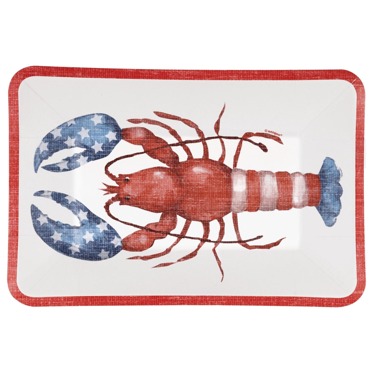 Patriotic Lobster Party Trays 8ct - Stesha Party