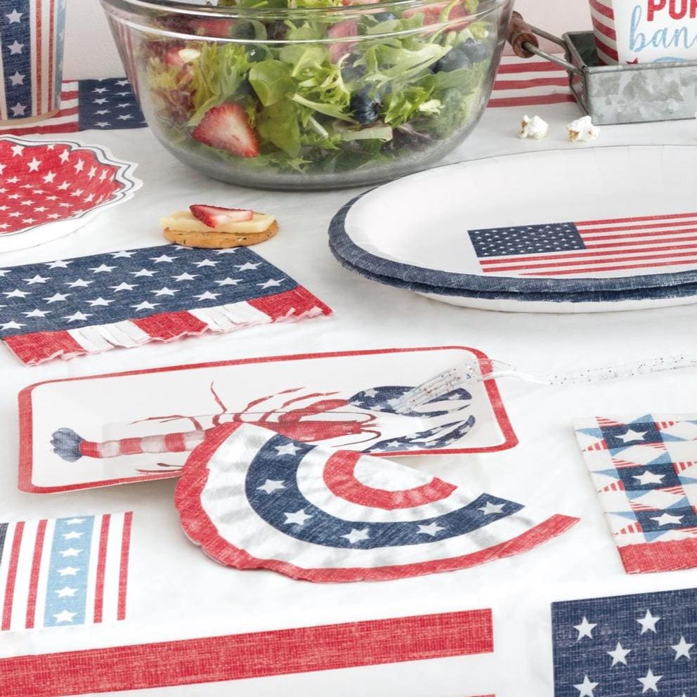 Patriotic Lobster Party Trays 8ct - Stesha Party