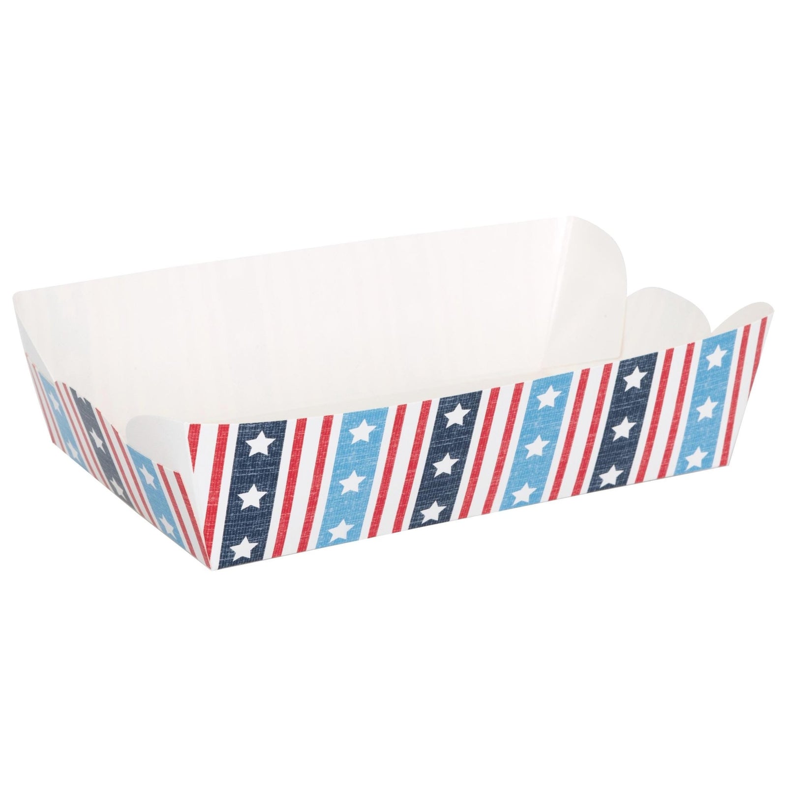 Patriotic Paper Food Trays 8ct - Stesha Party