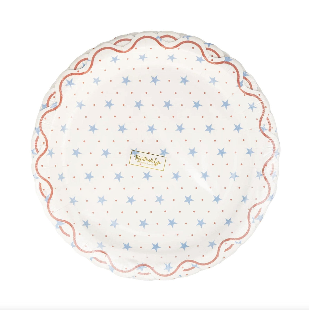 Patriotic Star Dinner Plates 8ct - Stesha Party