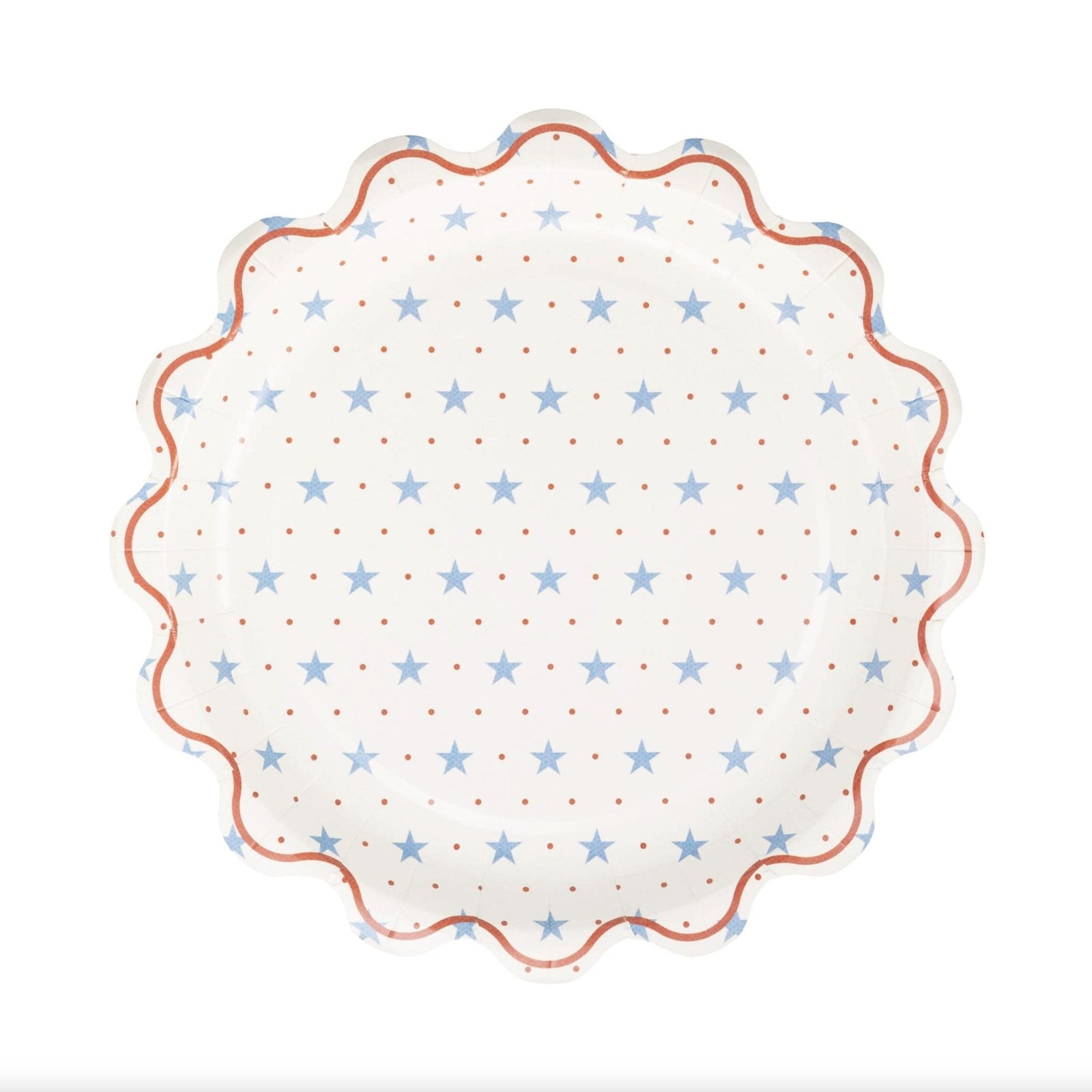 Patriotic Star Dinner Plates 8ct - Stesha Party