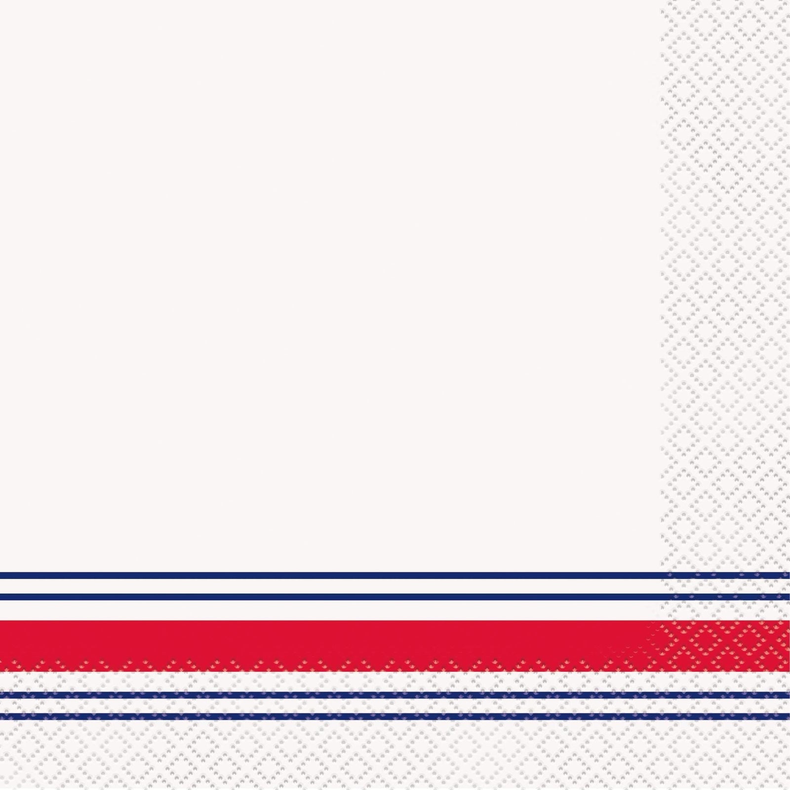 Patriotic Stripe Luncheon Napkins 16ct - Stesha Party