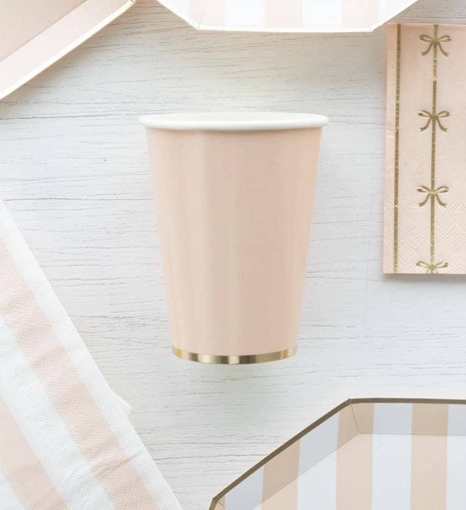 Peach & Gold Party Cups - Stesha Party