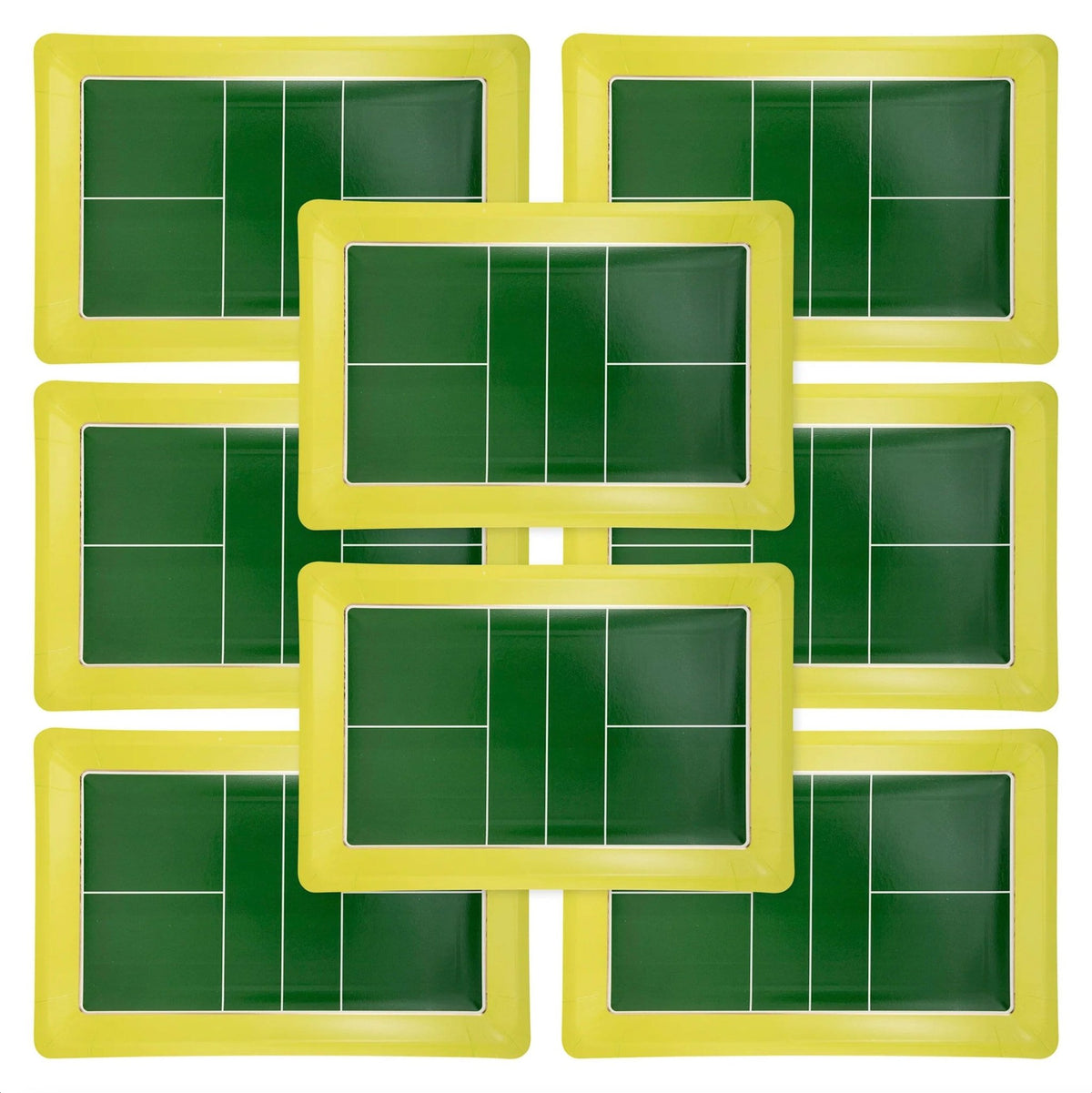 Pickleball Court Paper Plates 8ct - Stesha Party