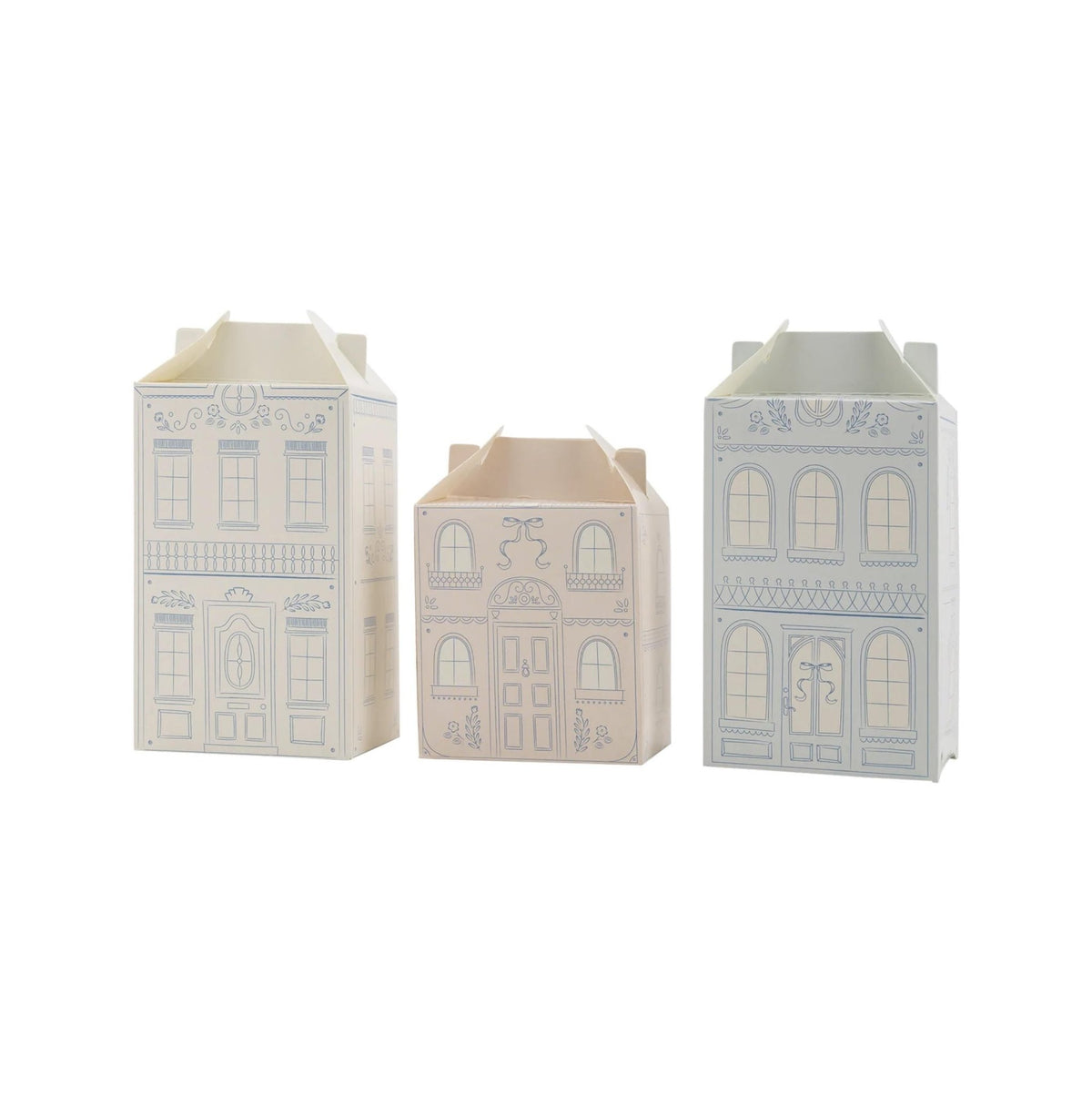 Pink & Blue House Favor Boxes 6ct - Stesha Party