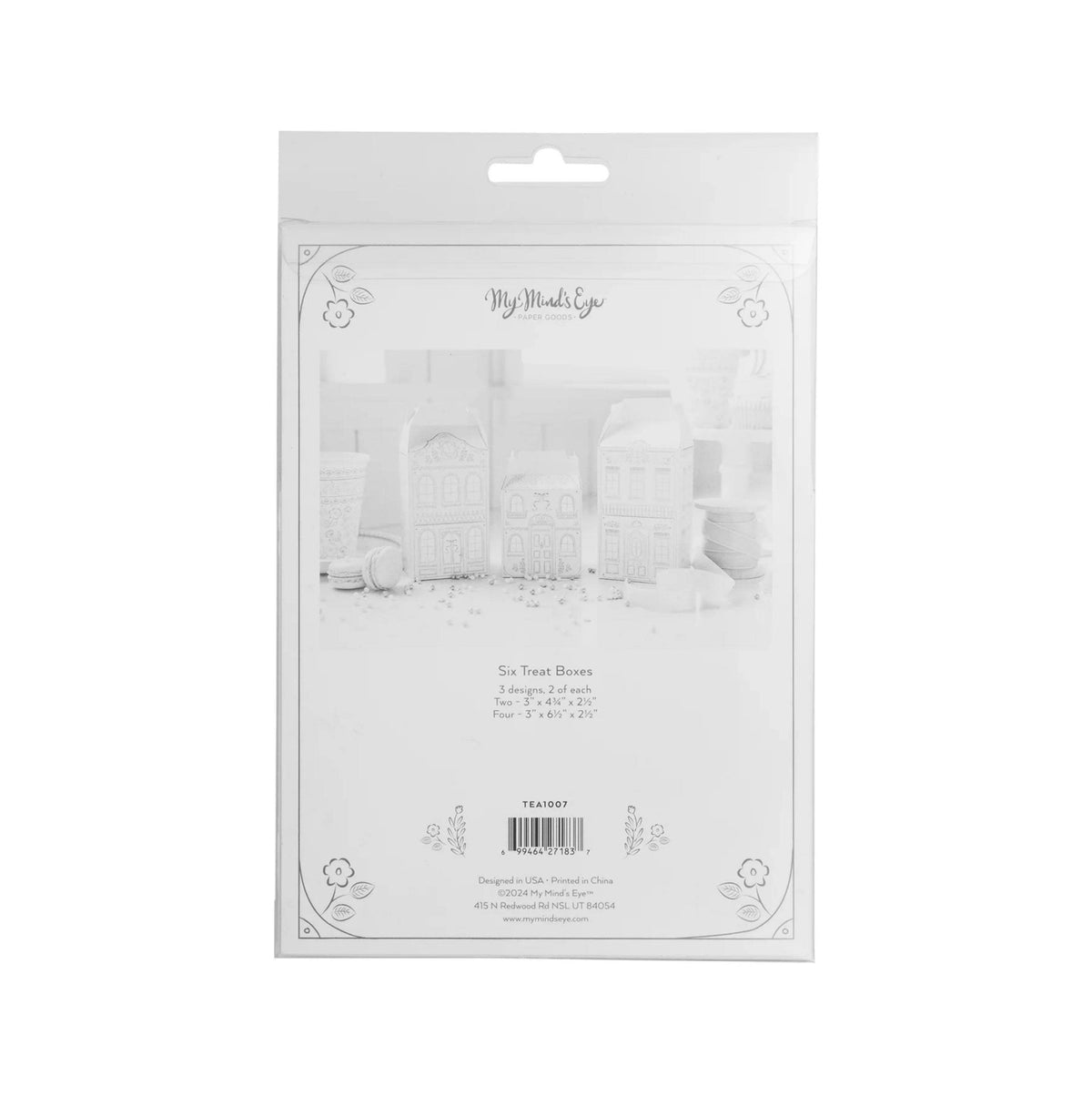 Pink & Blue House Favor Boxes 6ct - Stesha Party