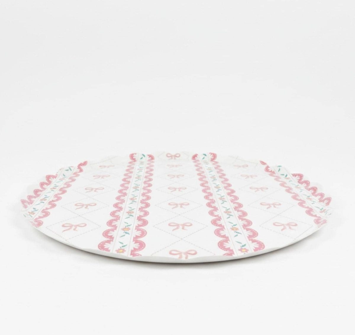 Pink Bow Coquette Plates 8ct - Stesha Party