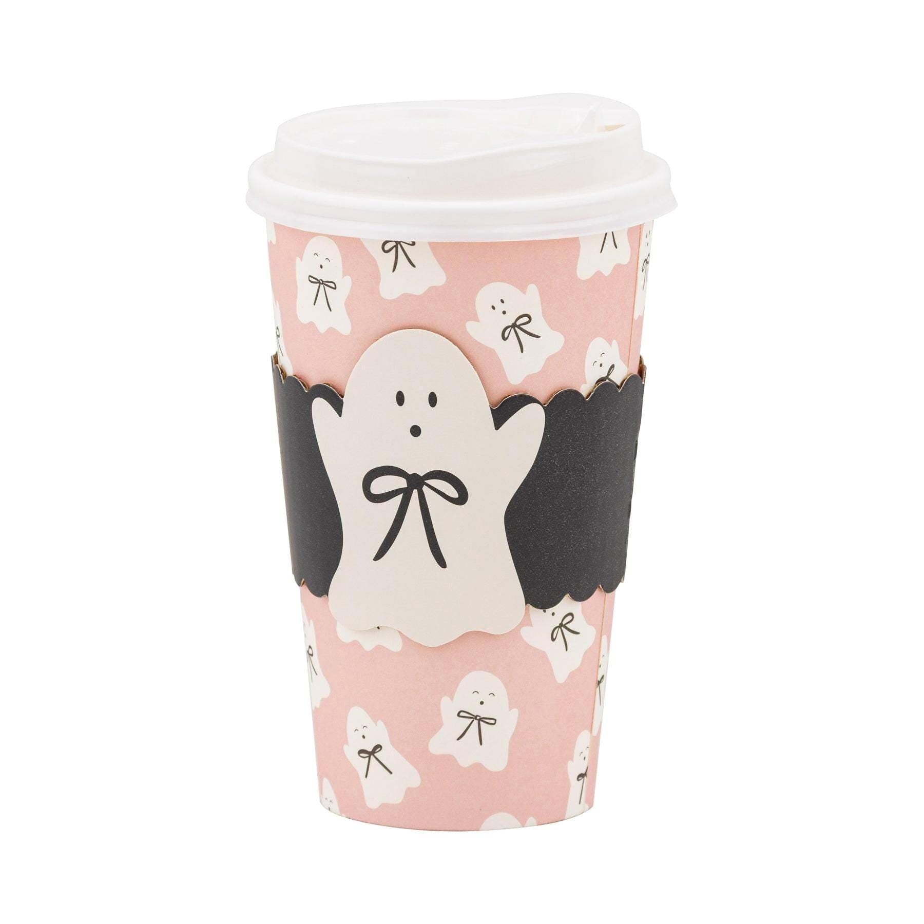 Pink Bow Ghosts To - Go Paper Cups - Stesha Party