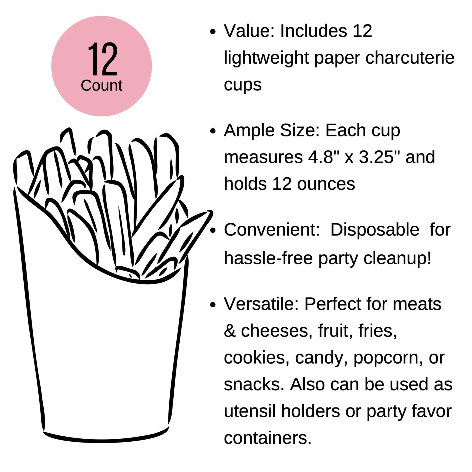 Pink Bows Charcuterie Cups - Stesha Party