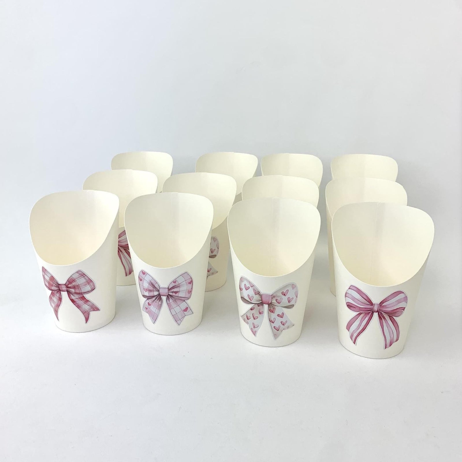 Pink Bows Charcuterie Cups - Stesha Party