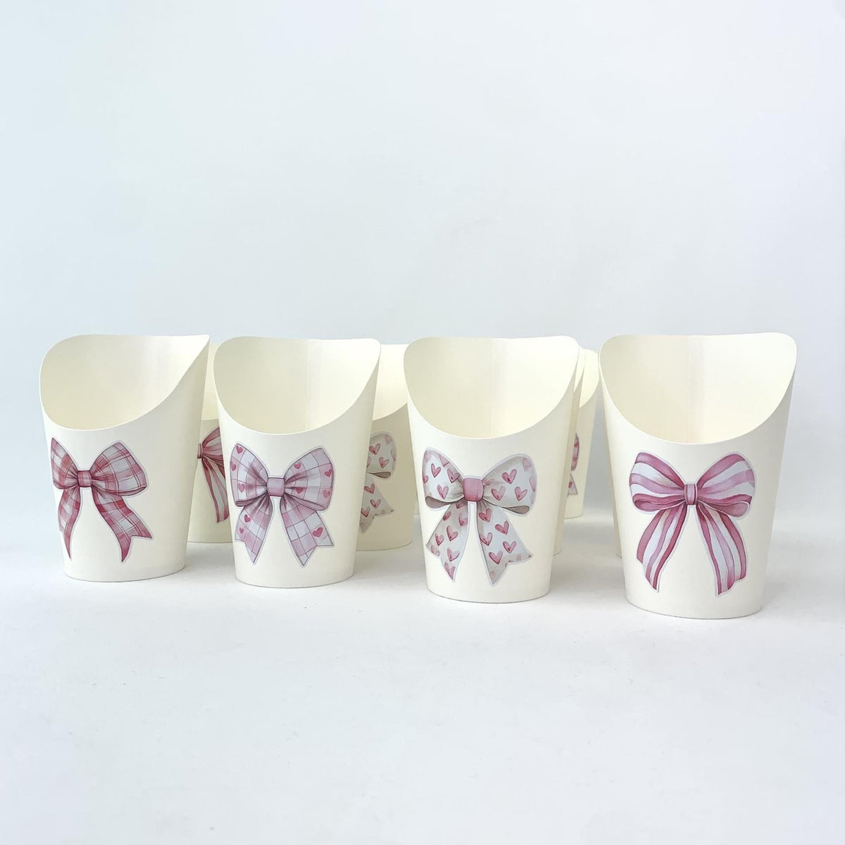 Pink Bows Charcuterie Cups - Stesha Party