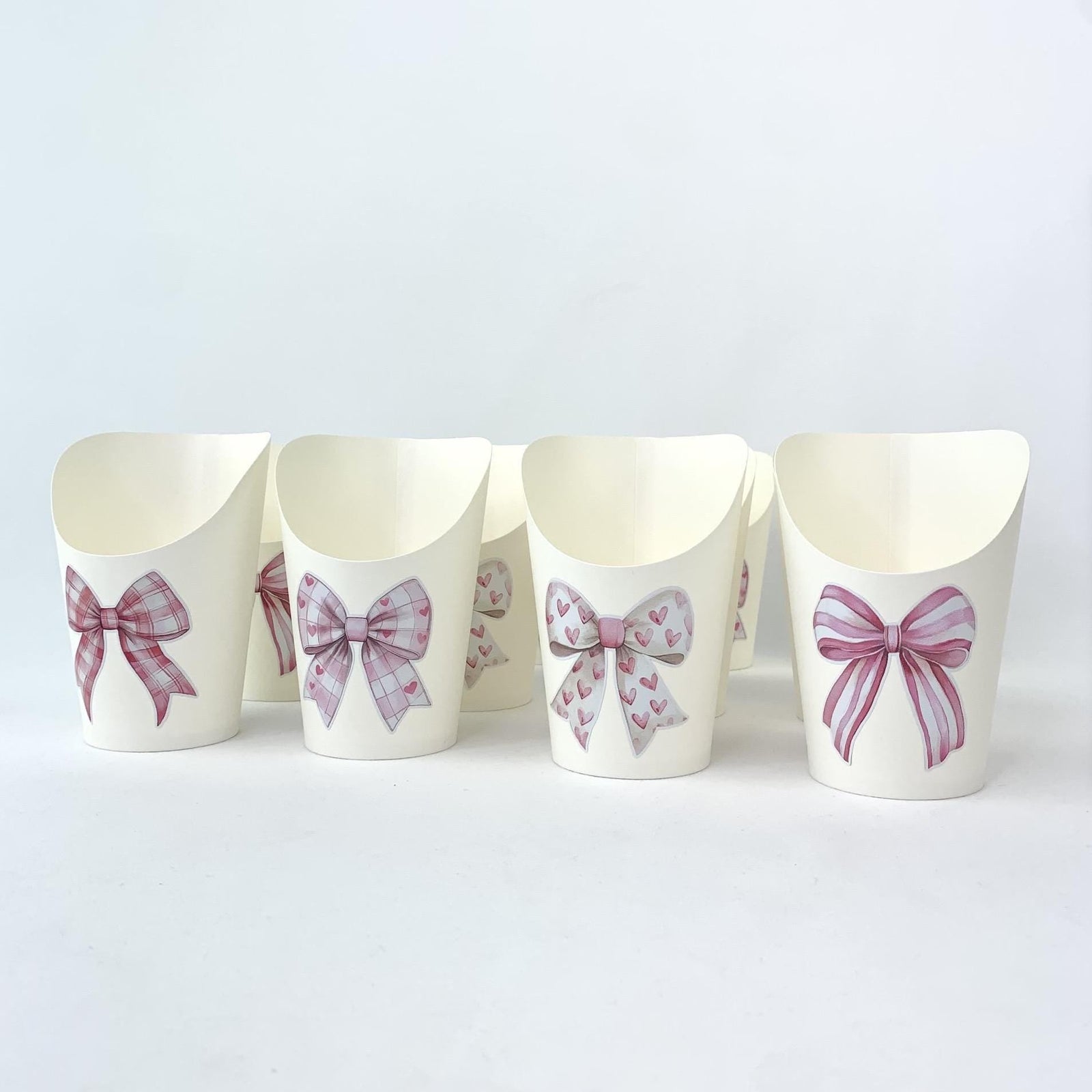 Pink Bows Charcuterie Cups - Stesha Party