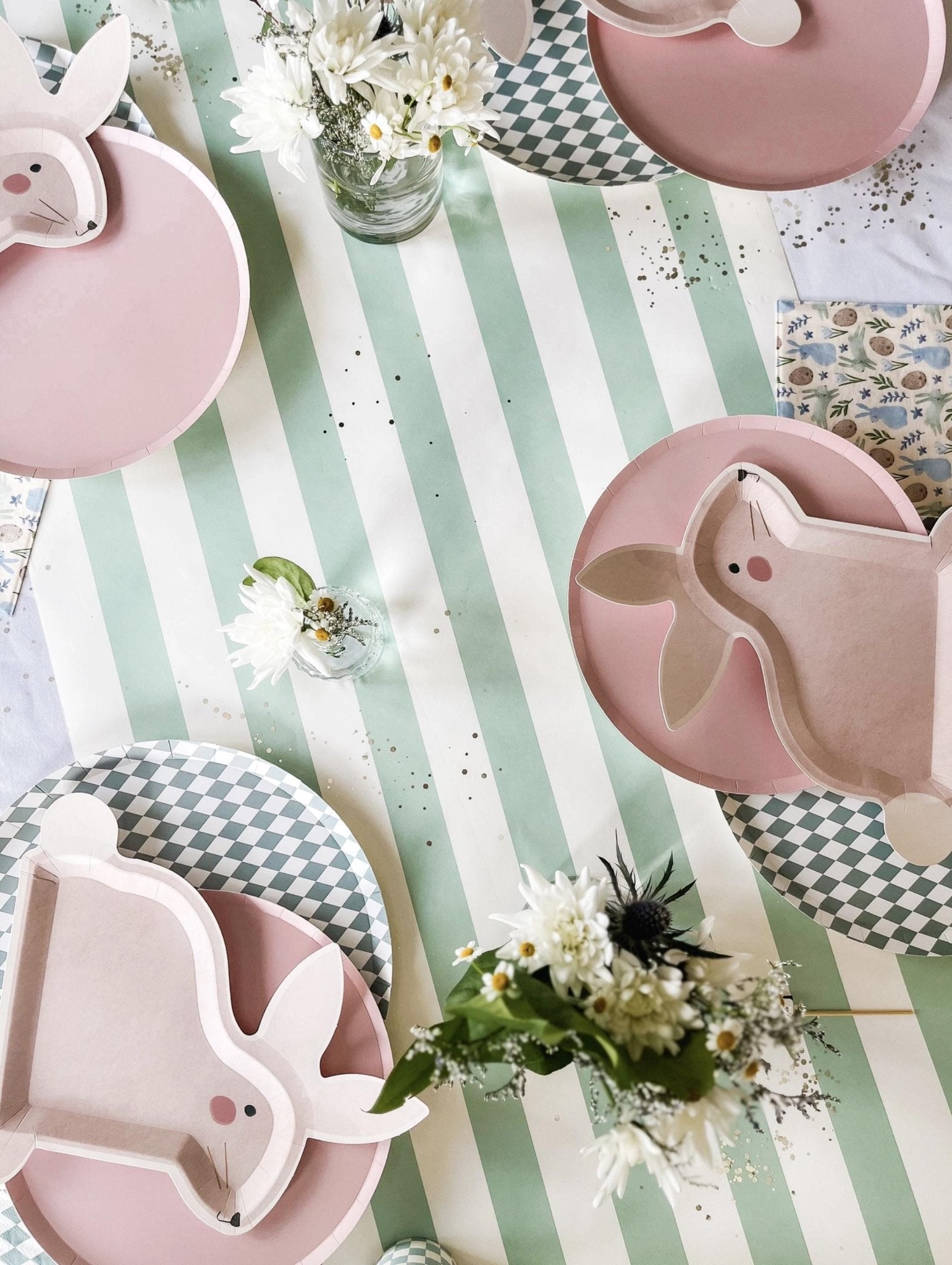 Pink Bunny Paper Plates 8ct - Stesha Party