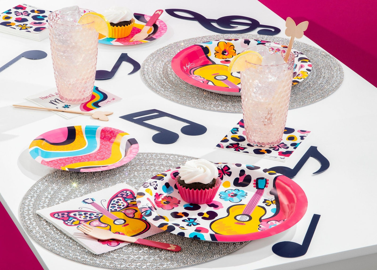 Pink Butterfly Party Cutlery - Stesha Party