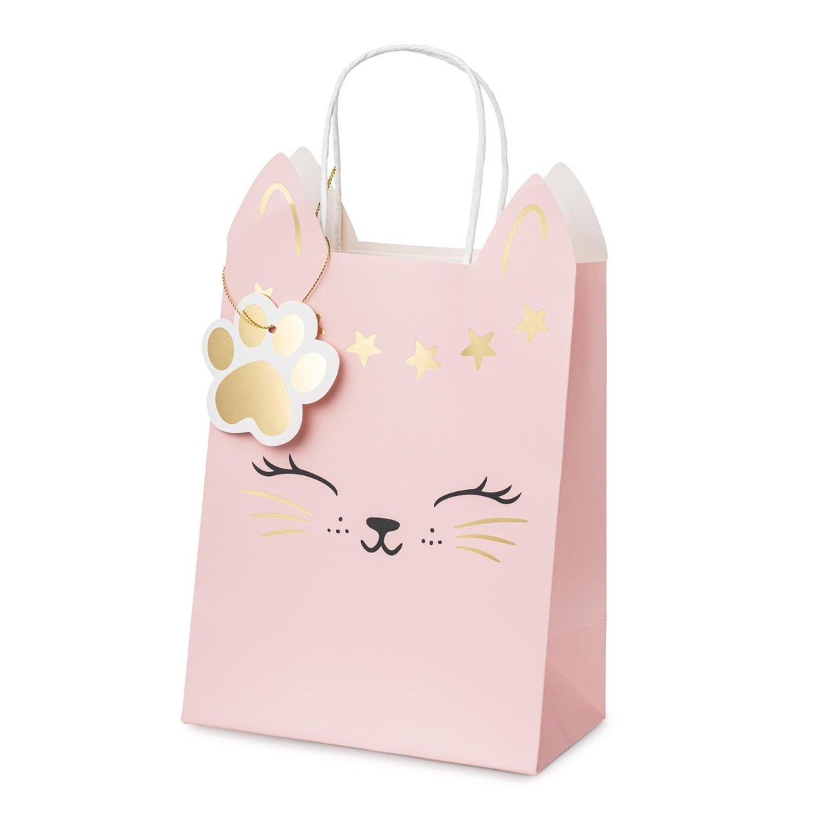 Pink Cat Gift Bag 1ct - Stesha Party
