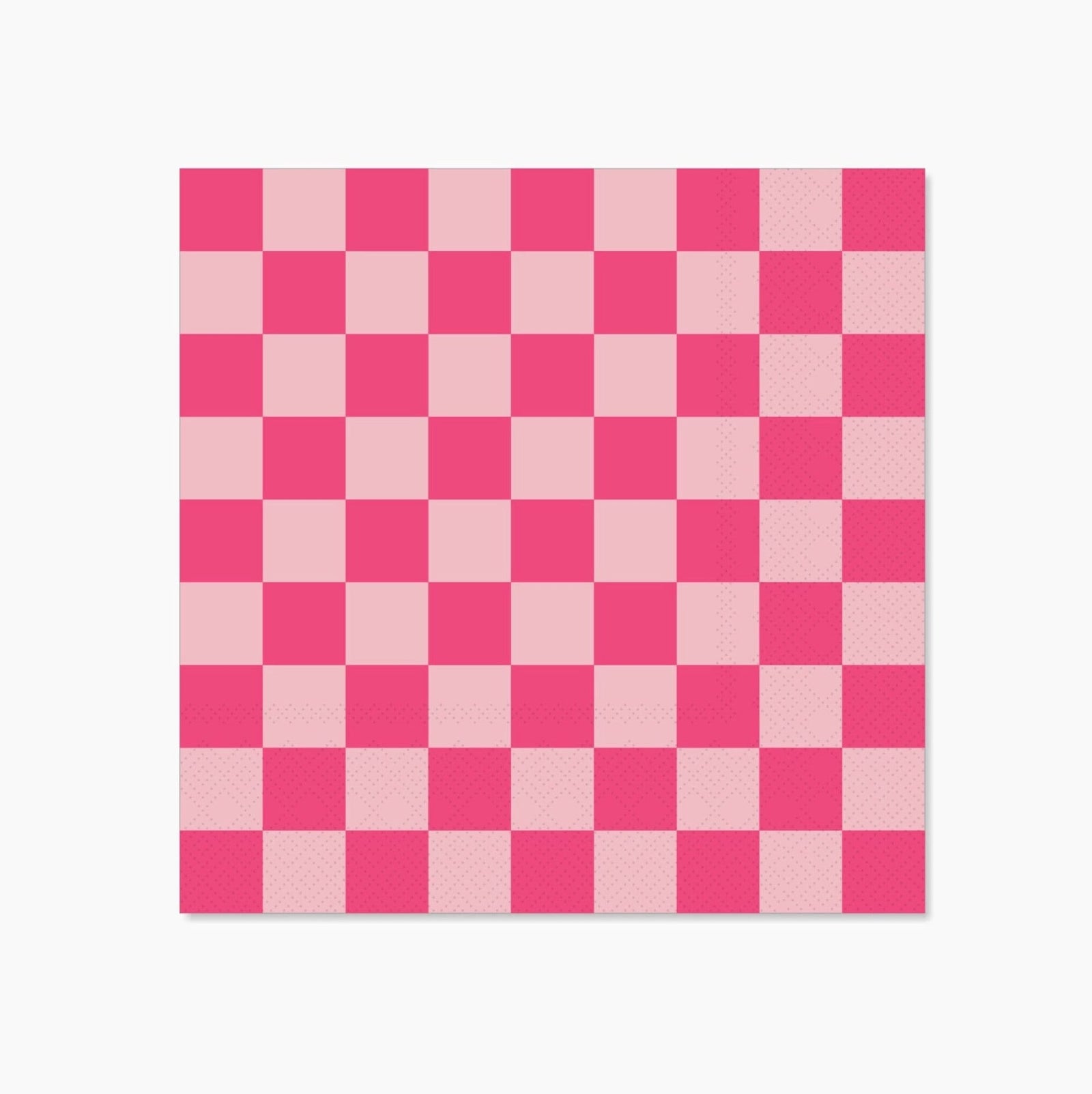 Pink Checkered Party Napkins - Stesha Party