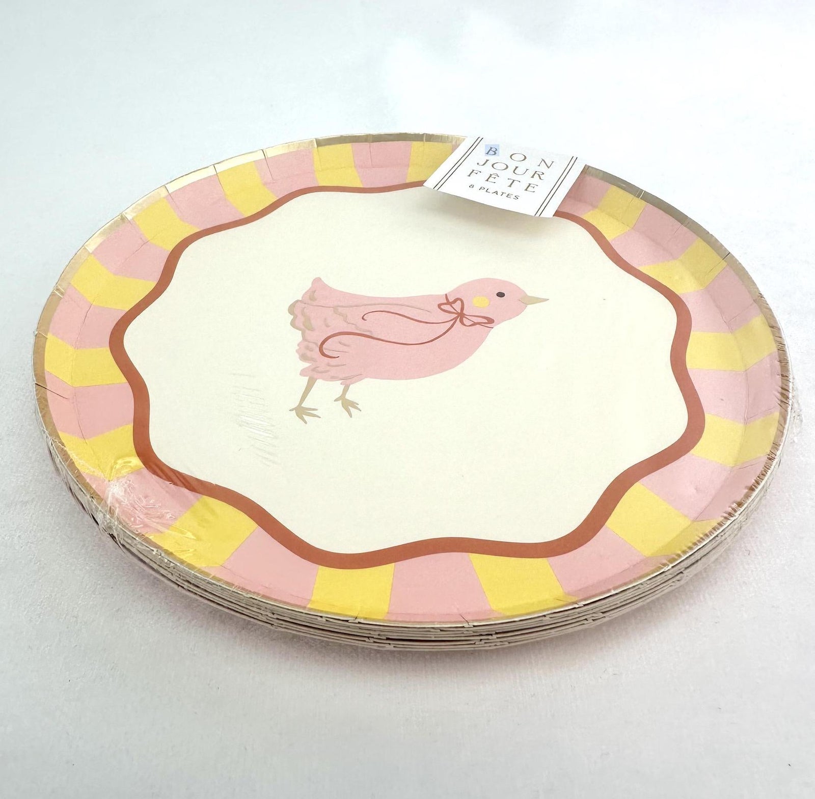 Pink Chick Party Plates 8ct - Stesha Party