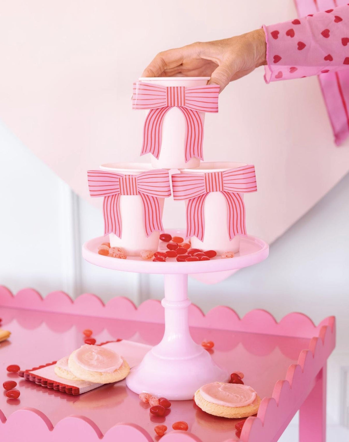 Pink Coquette Bow Cups - Stesha Party
