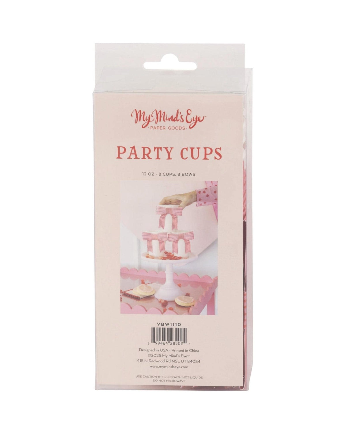 Pink Coquette Bow Cups - Stesha Party