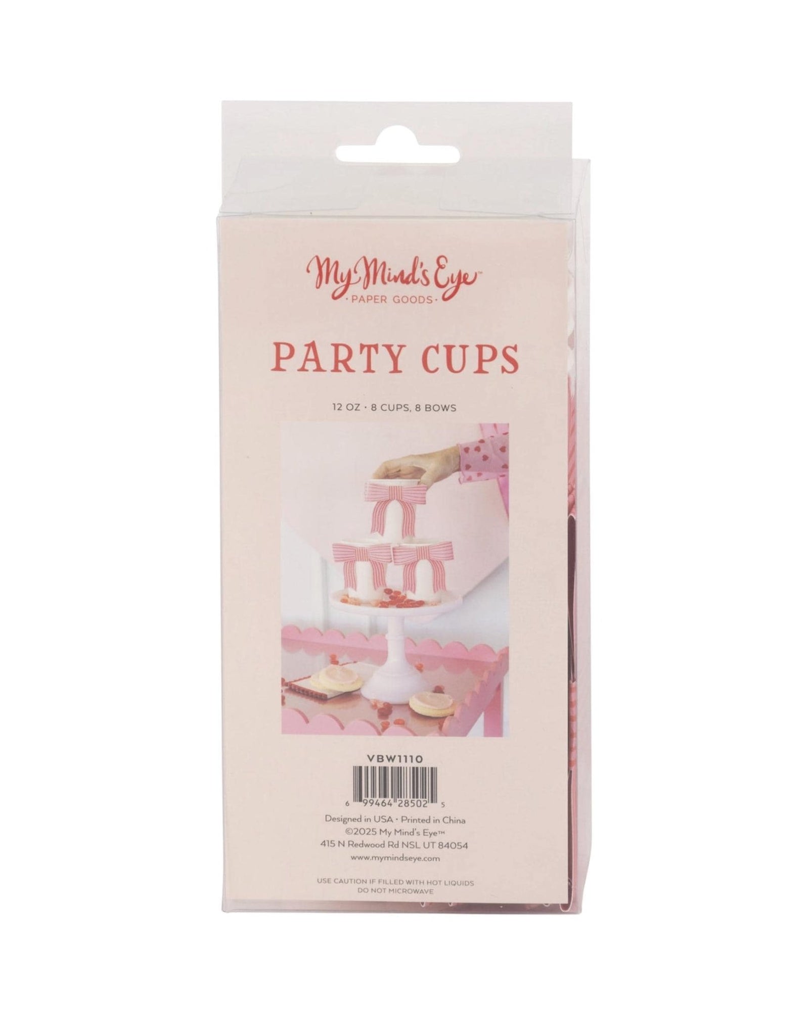 Pink Coquette Bow Cups - Stesha Party