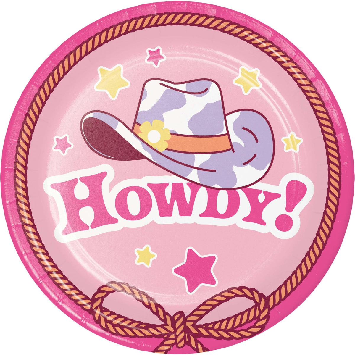 Pink Cowgirl Cake Plates 8ct - Stesha Party