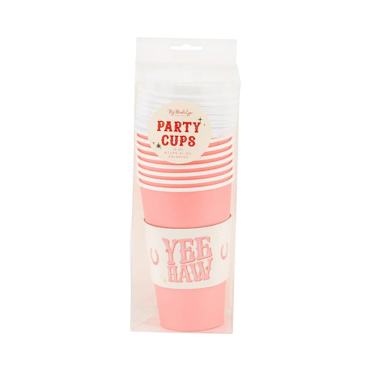 Pink Cowgirl Coffee Cups 16oz - Stesha Party