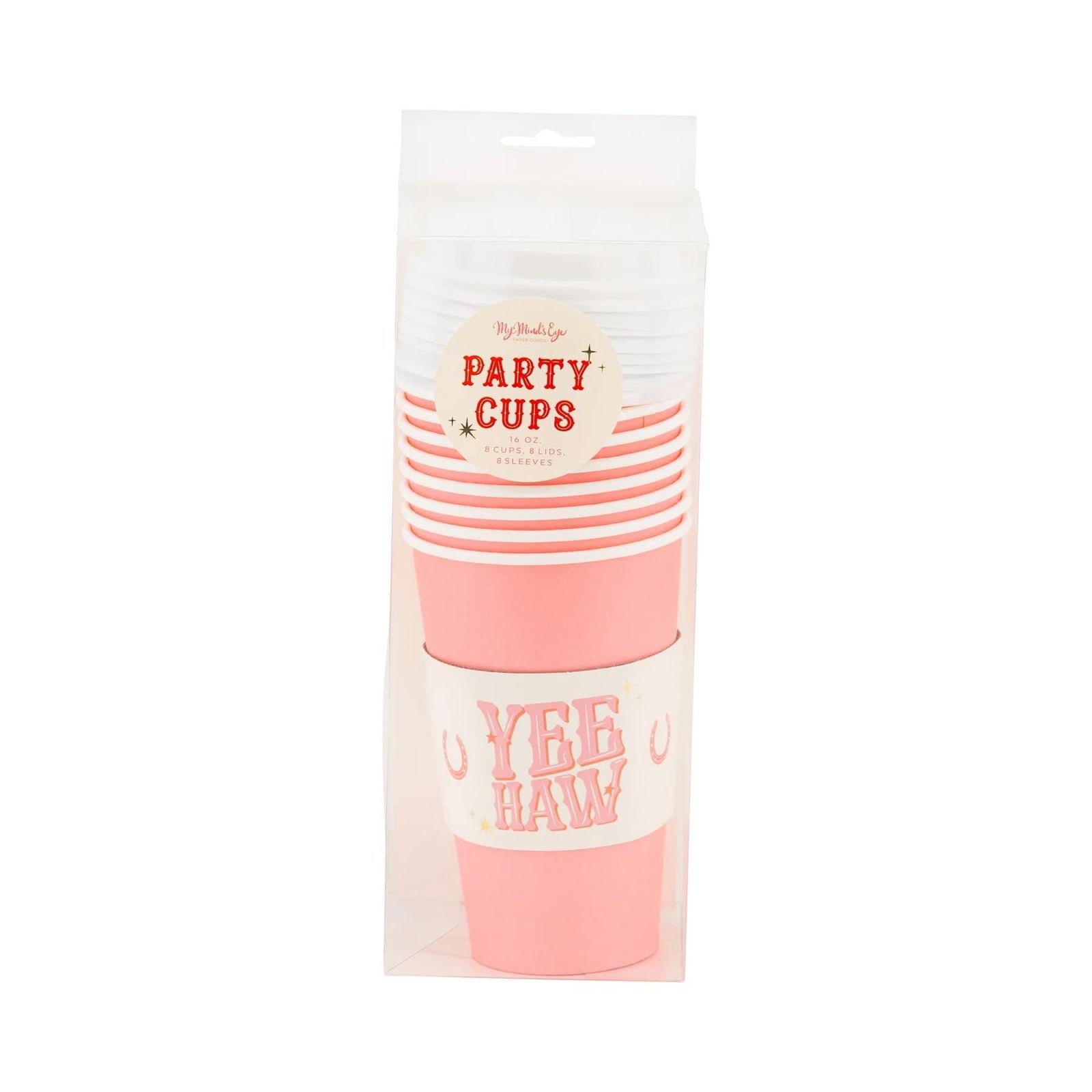 Pink Cowgirl Coffee Cups 16oz - Stesha Party