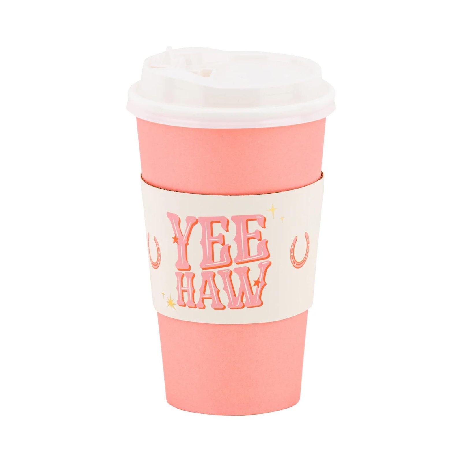Pink Cowgirl Coffee Cups 16oz - Stesha Party