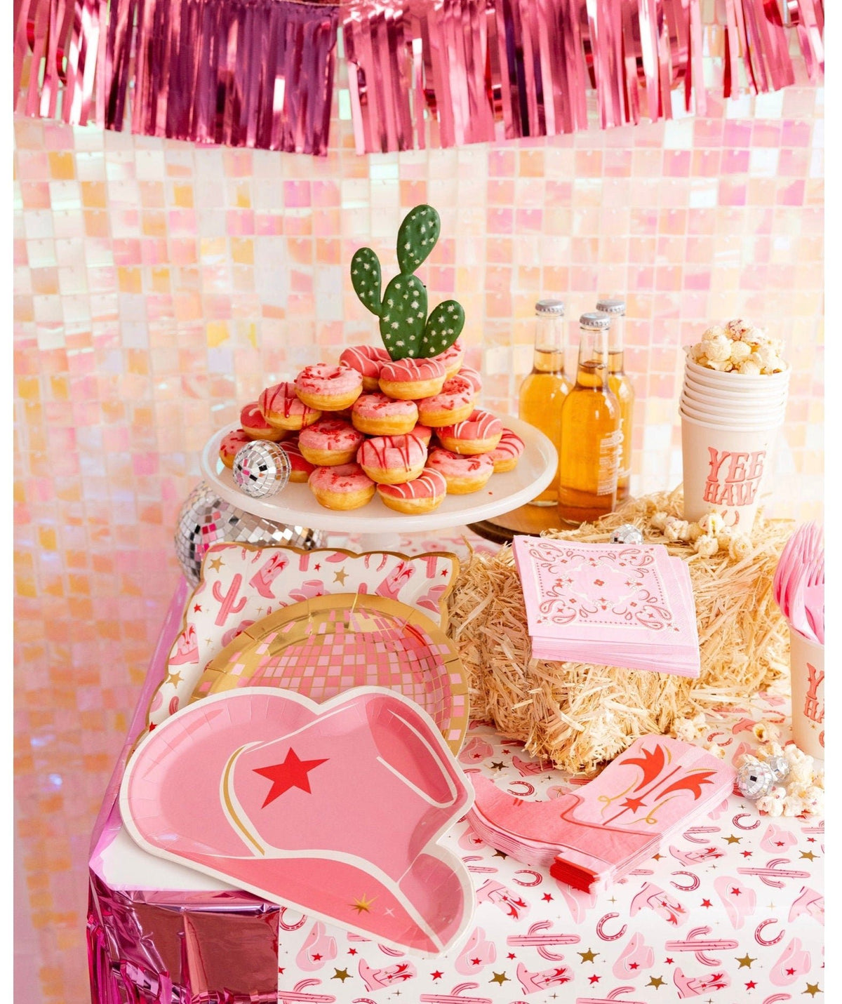 Pink Cowgirl Hat Plates - Stesha Party