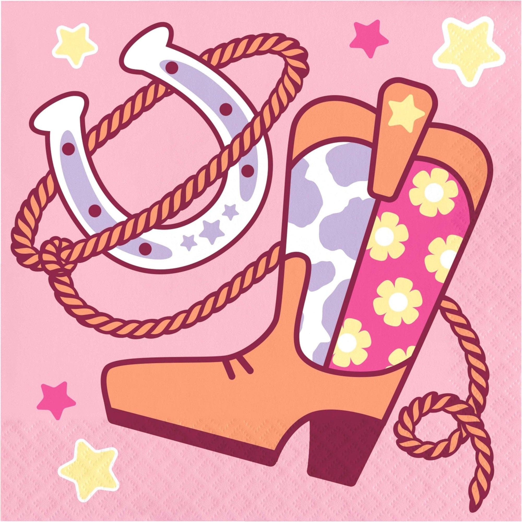 Pink Cowgirl Luncheon Napkins 16ct - Stesha Party