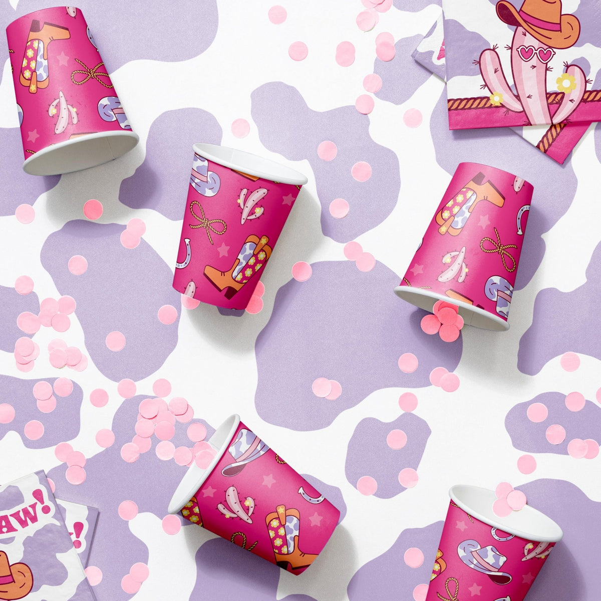 Pink Cowgirl Party Cups - Stesha Party
