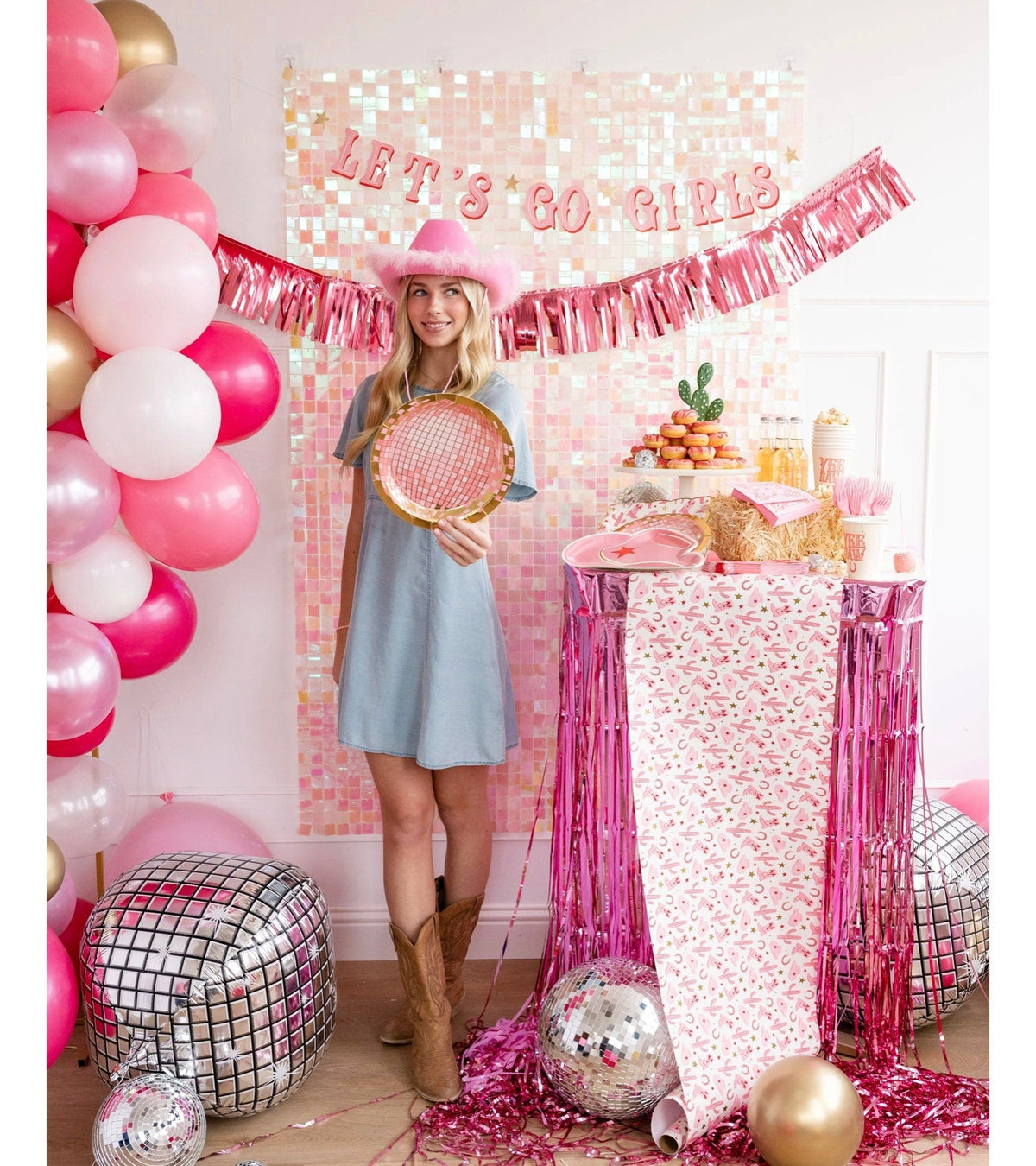 Pink Disco Party Plates - Stesha Party