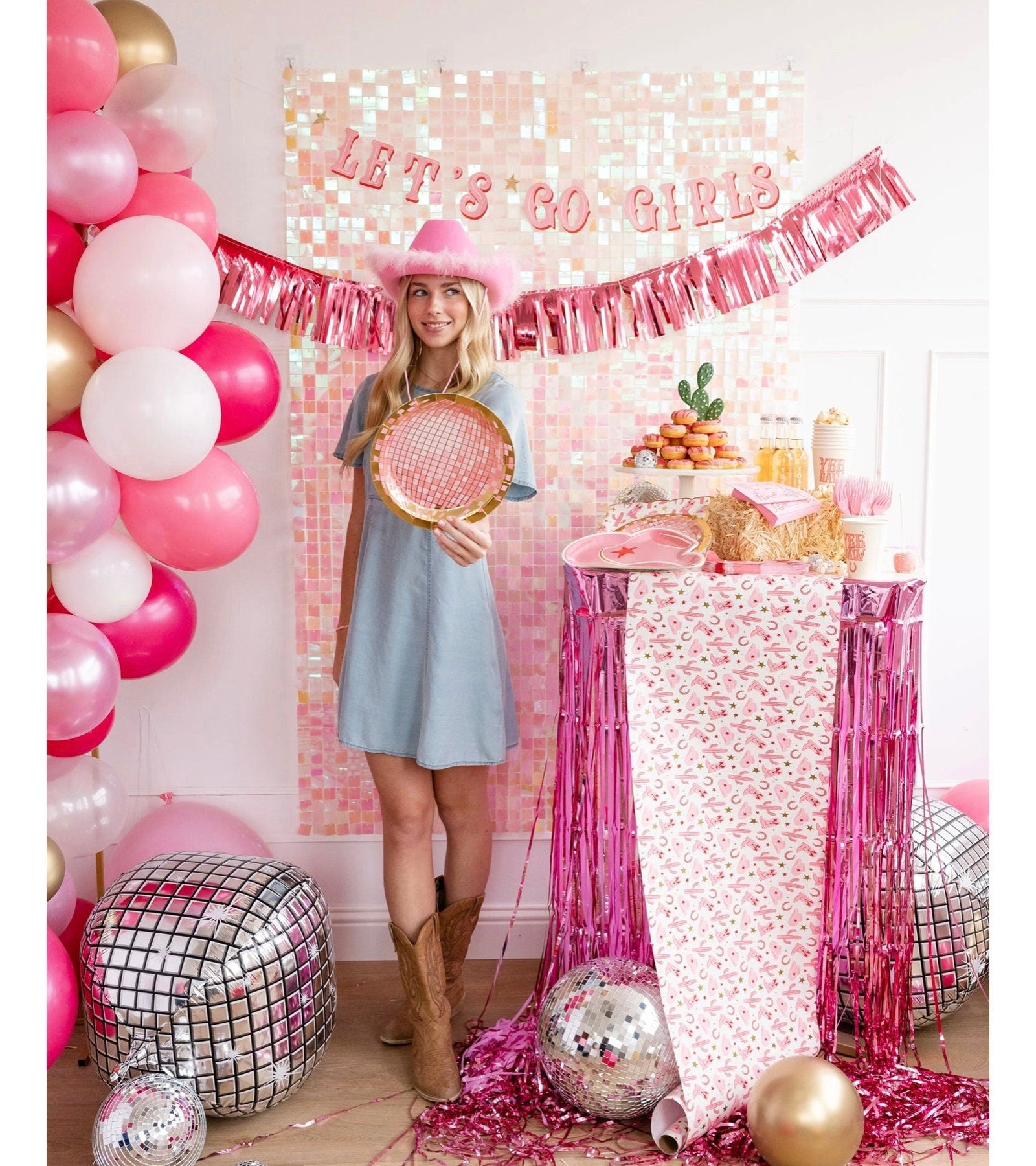 Pink Disco Party Plates - Stesha Party