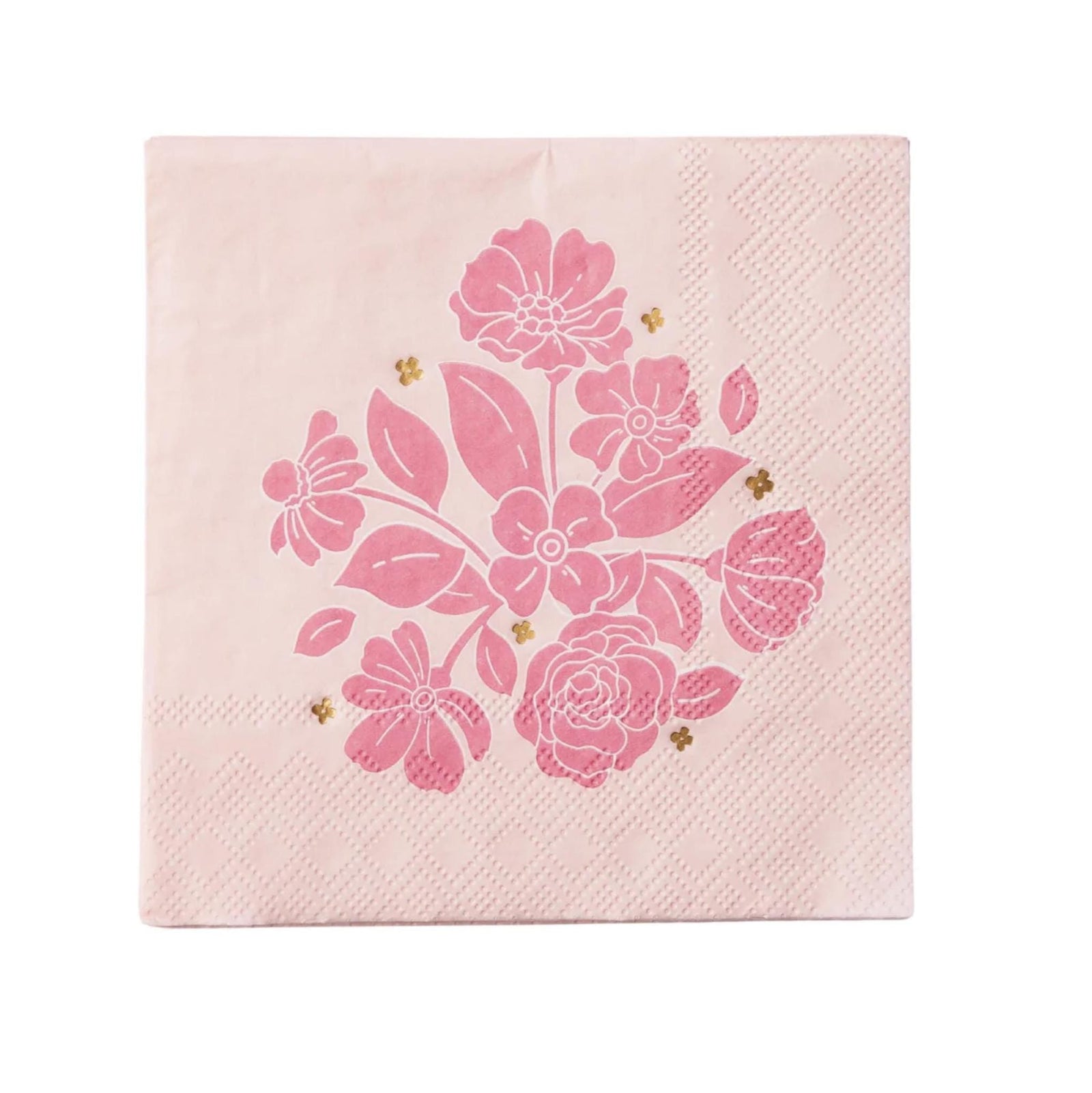 Pink Floral Beverage Napkins 20ct - Stesha Party